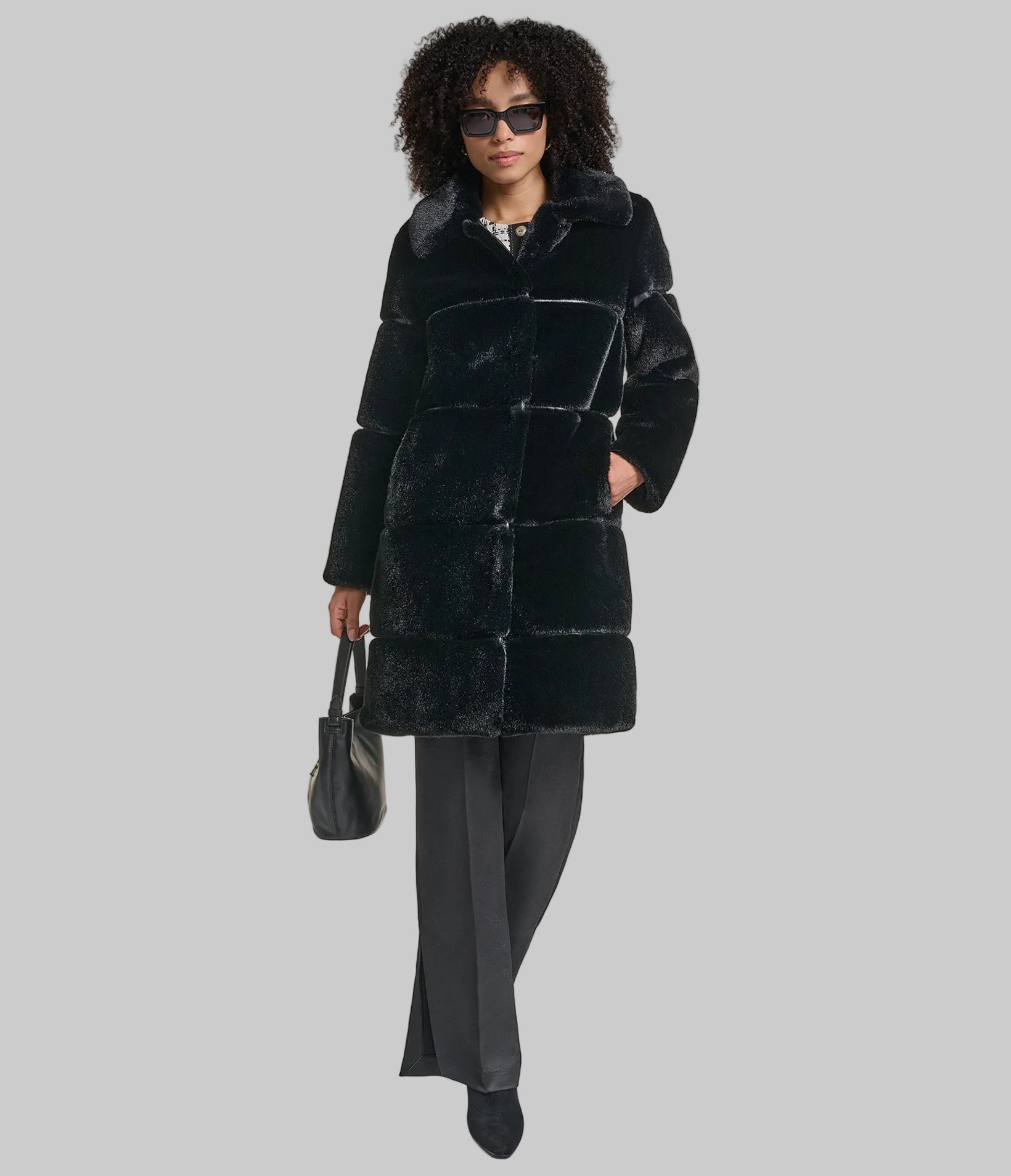 Faux Mink Coat | Outerwear | Karl Lagerfeld Paris