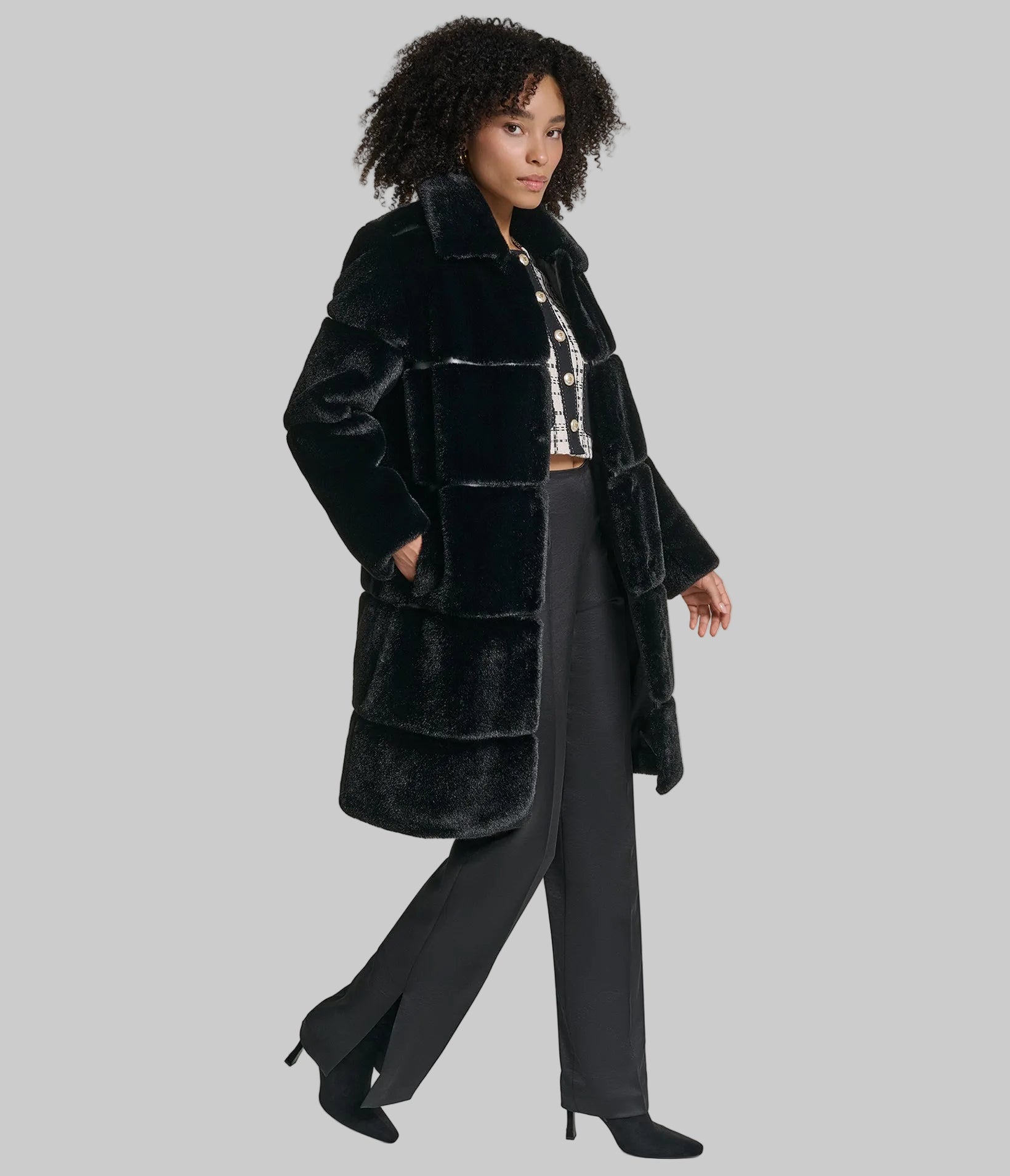 Faux Mink Coat | Outerwear | Karl Lagerfeld Paris
