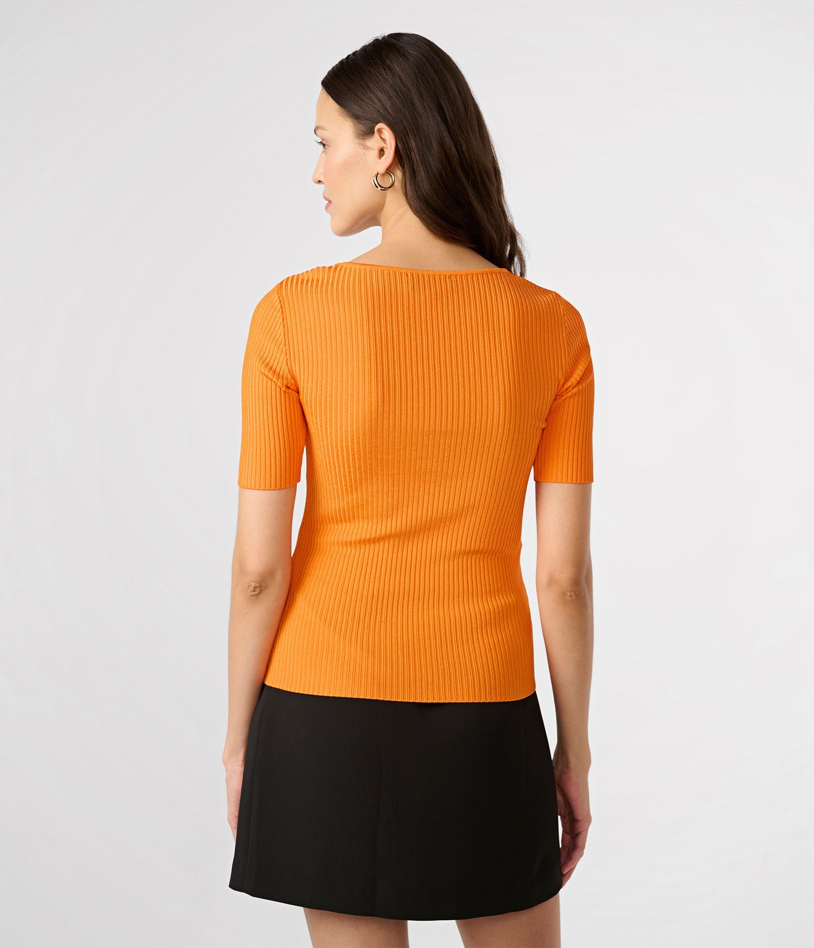 BUTTON DETAIL SQUARE NECK SWEATER