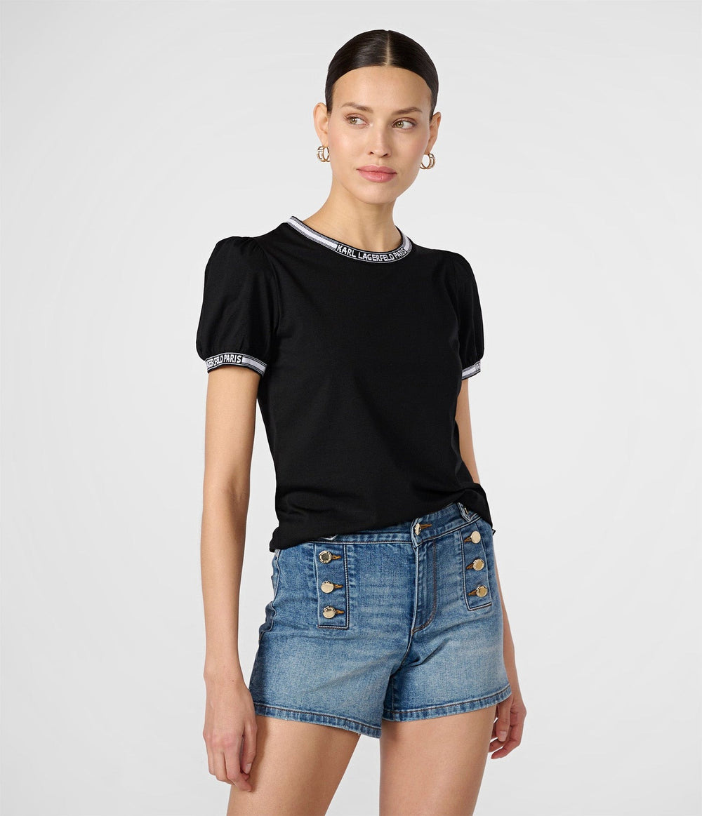 KARL LAGERFELD PARIS Rhinestone Cuff Jeans in Ice Blue | Bloomingdale's Women KARL LAGERFELD PARIS Rhinestone Cuff Jeans in Ice Blue | Bloomingdale's Women