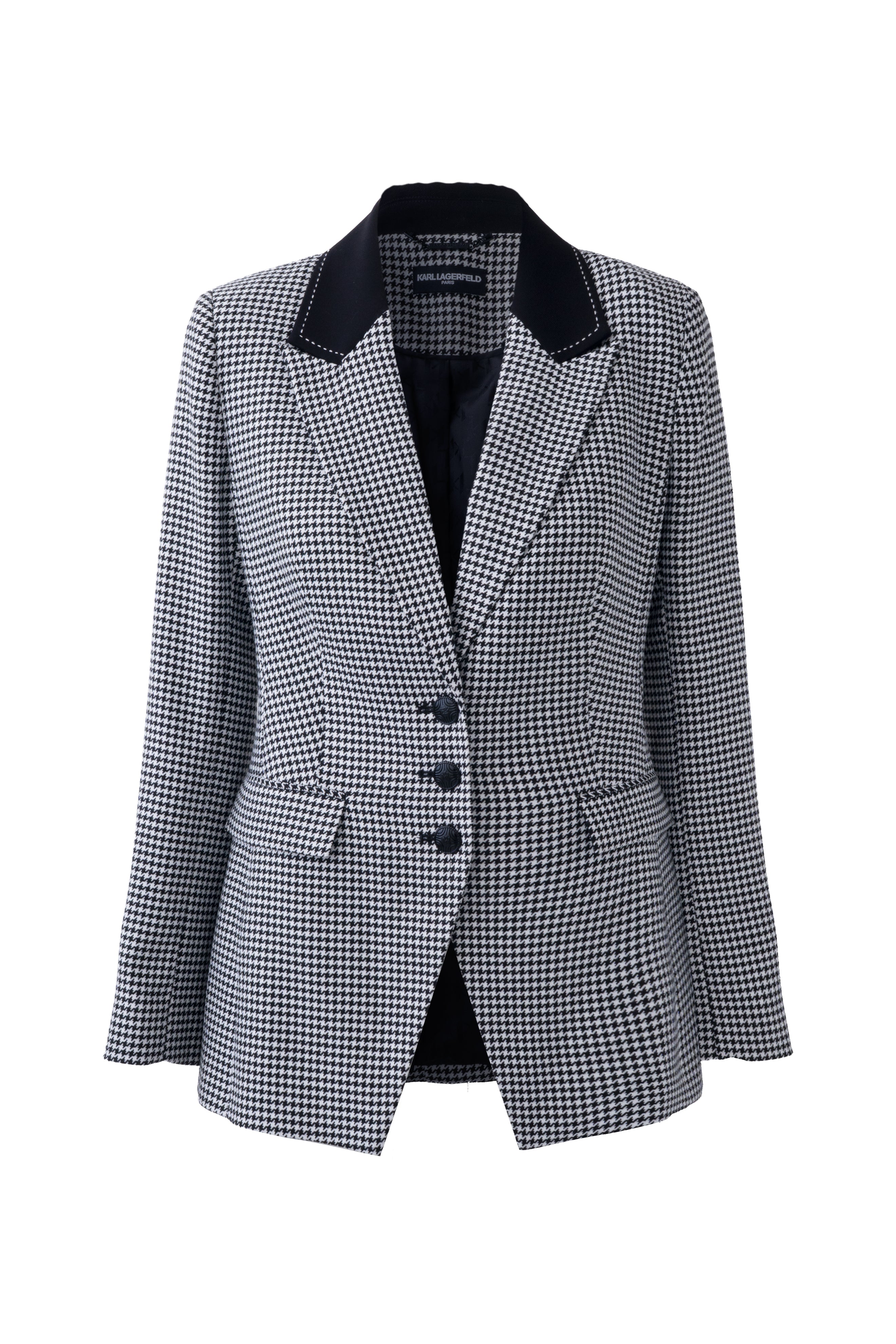 CO-ORD HOUSTOOTH CONTRAST LAPEL BLAZER VIEW 2 | Women's Clothing