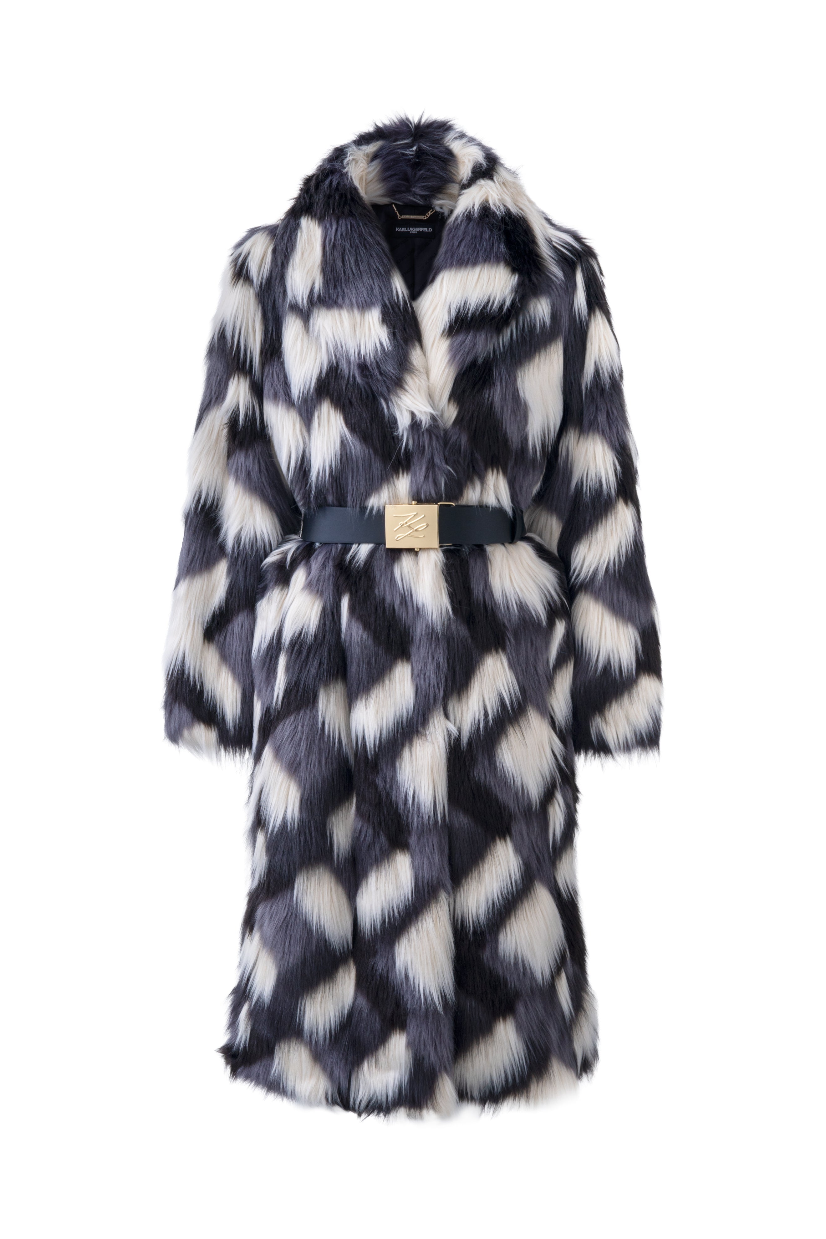 TWO-TONE FAUX FUR MAXI COAT View 2 | Products