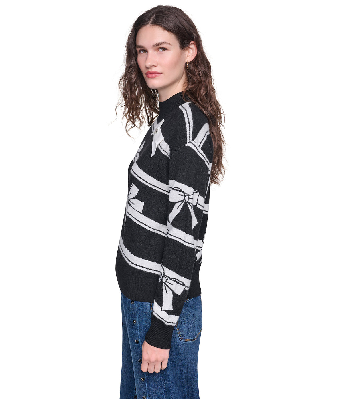 3D BOW PRINT SWEATER VIEW 3