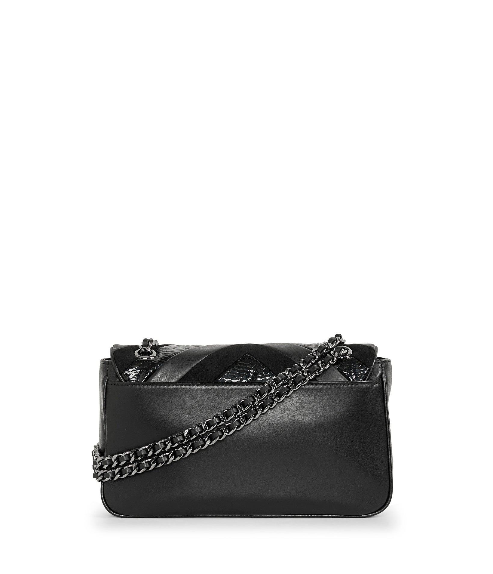 AGYNESS LEATHER AND SUEDE SHOULDER BAG | Karl Lagerfeld Paris