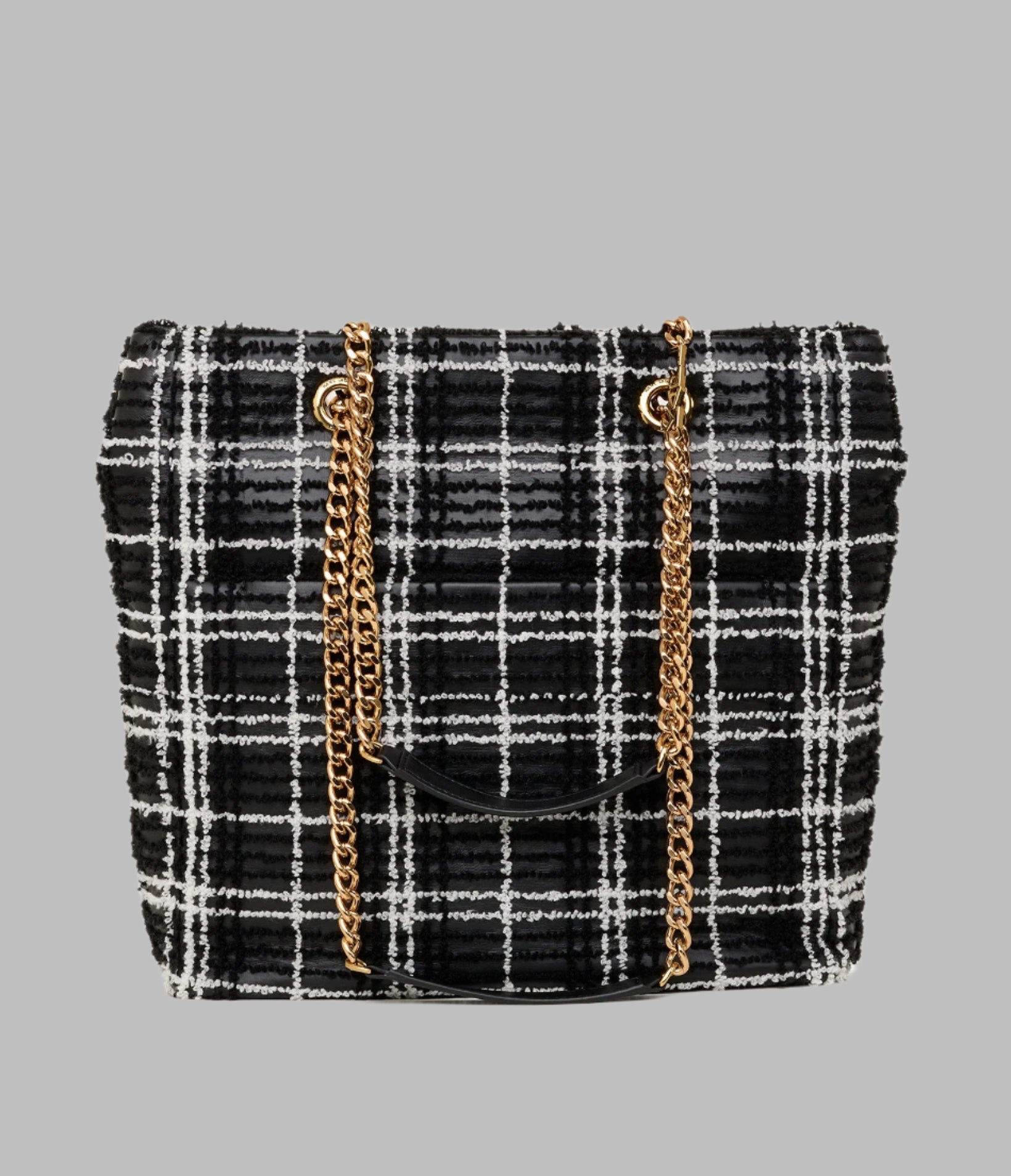 LAFAYETTE CHENILLE PLAID TOTE VIEW 2