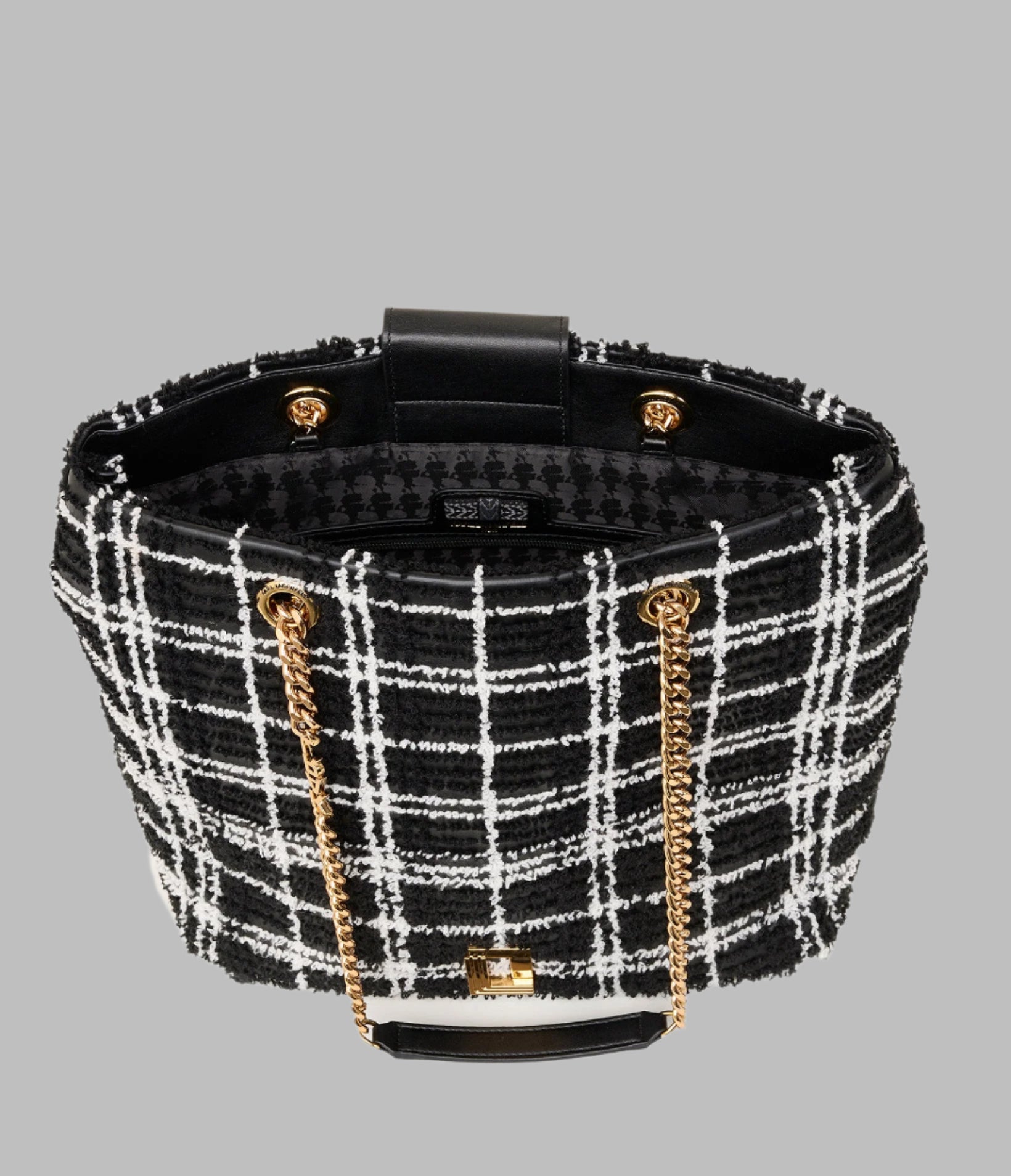 LAFAYETTE CHENILLE PLAID TOTE VIEW 3