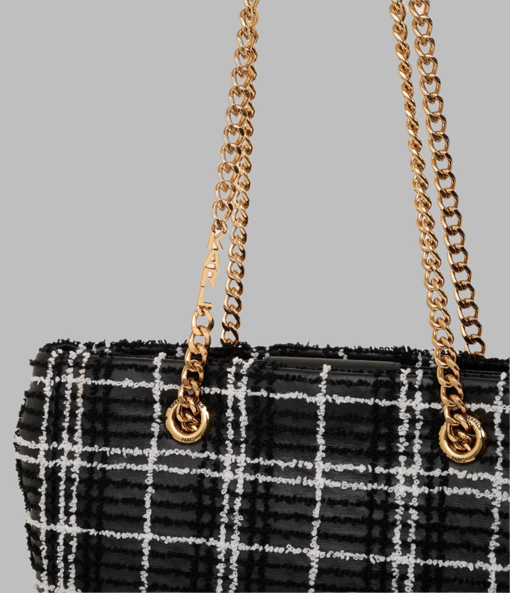 LAFAYETTE CHENILLE PLAID TOTE VIEW 4