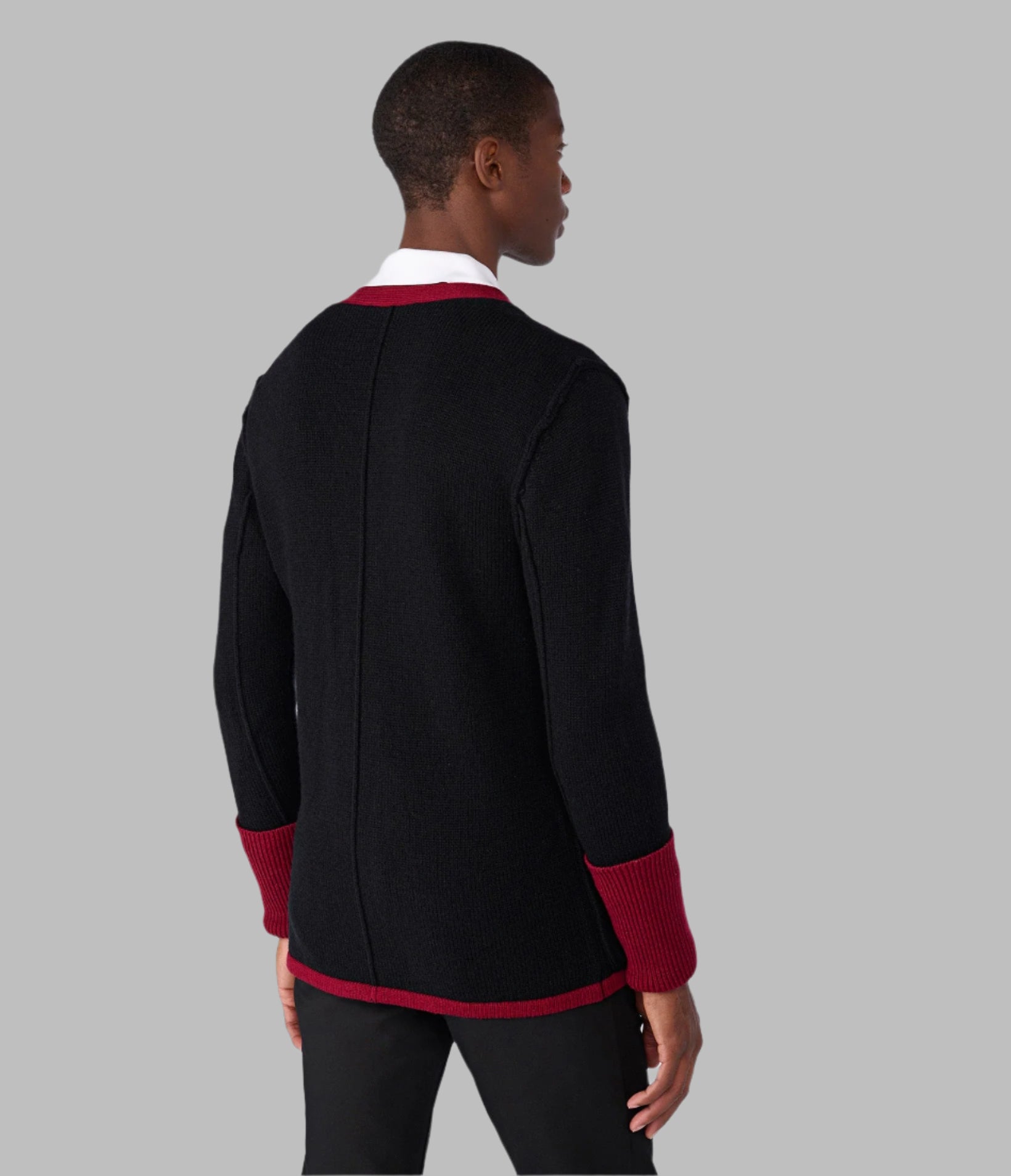 WOOL ZIP FRONT CARDIGAN VIEW 2