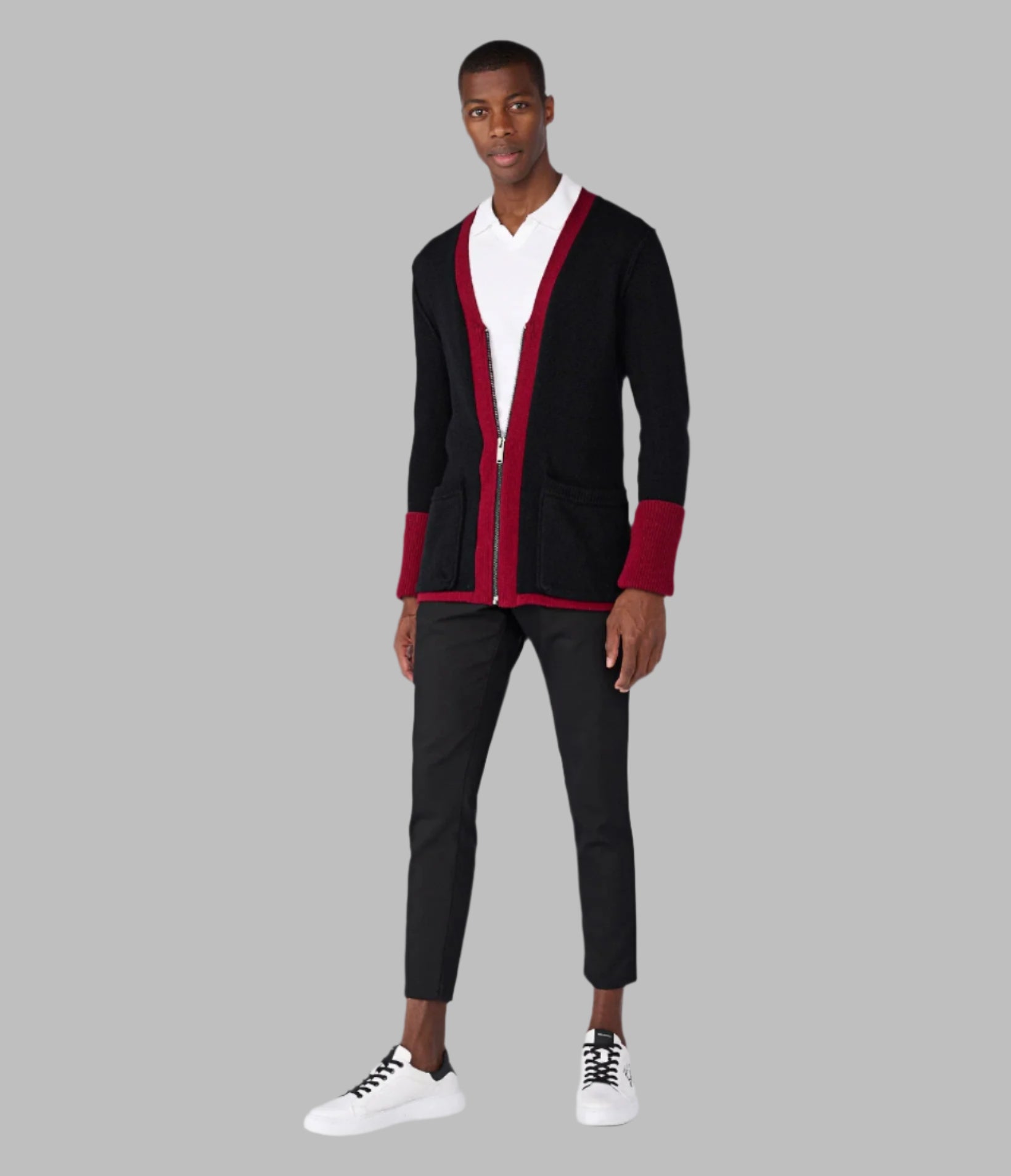 WOOL ZIP FRONT CARDIGAN VIEW 4