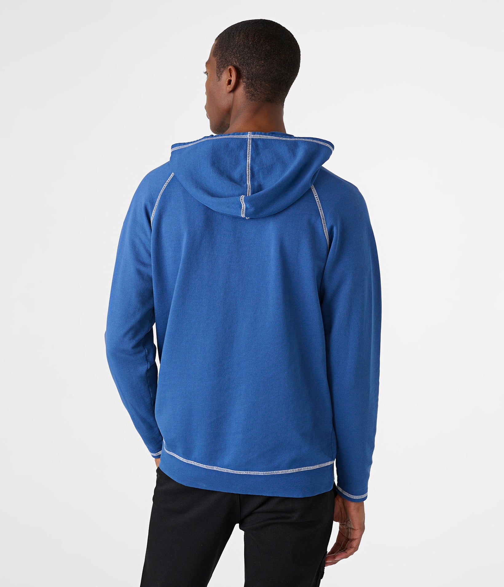 CONTRAST STITCHING RAGLAN SLEEVE HOODIE | Karl Lagerfeld Paris