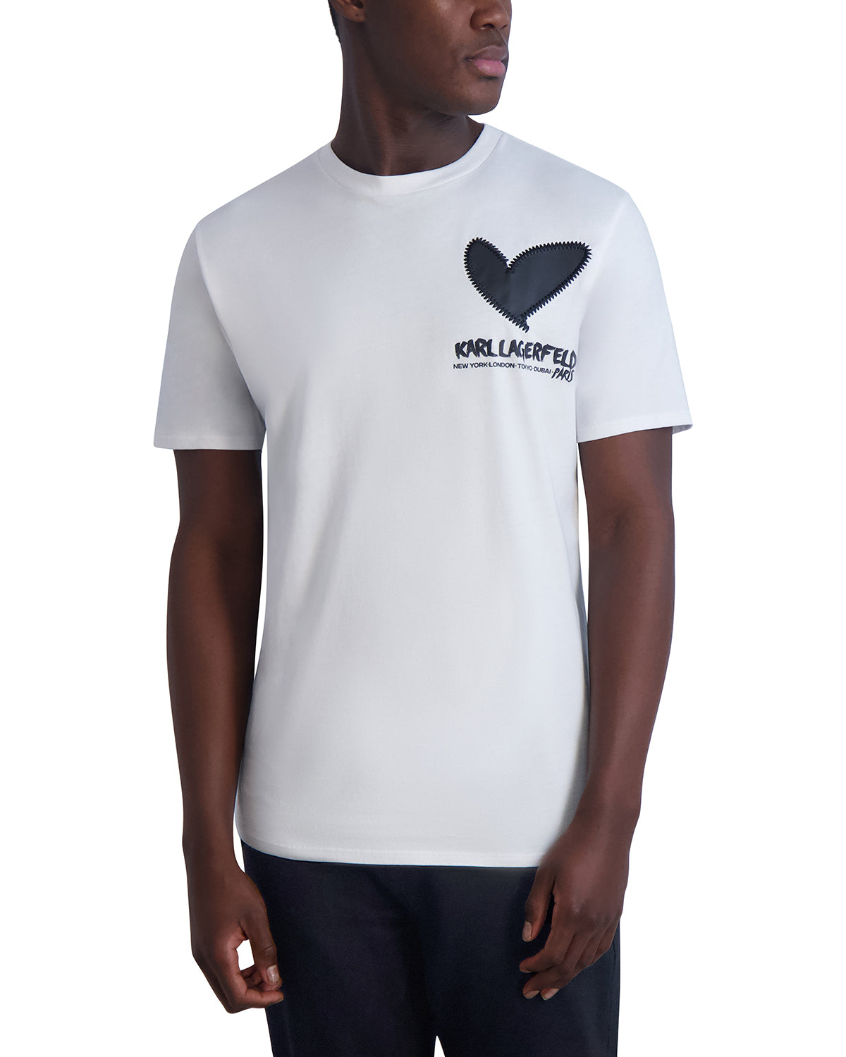 EMBROIDERED HEART LOGO T-SHIRT | Karl Lagerfeld Paris 