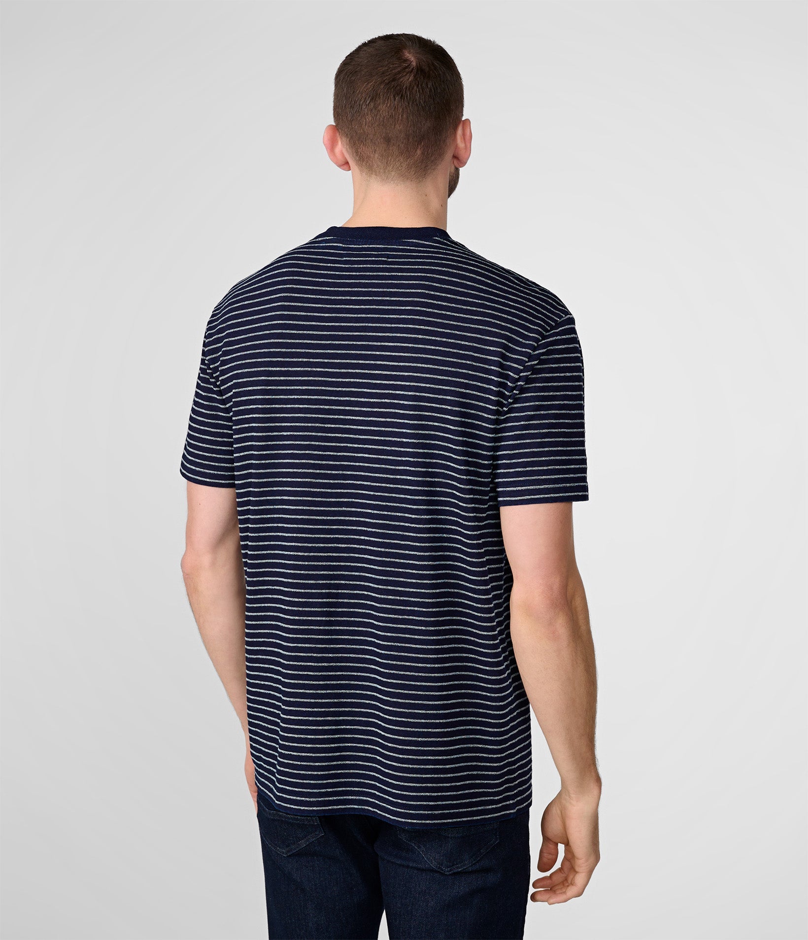KARL LAGERFELD Soft Crew Neck Tonal Logo Short Sleeve T-Shirt, Blanc/Jardin Opulent, M Hommes