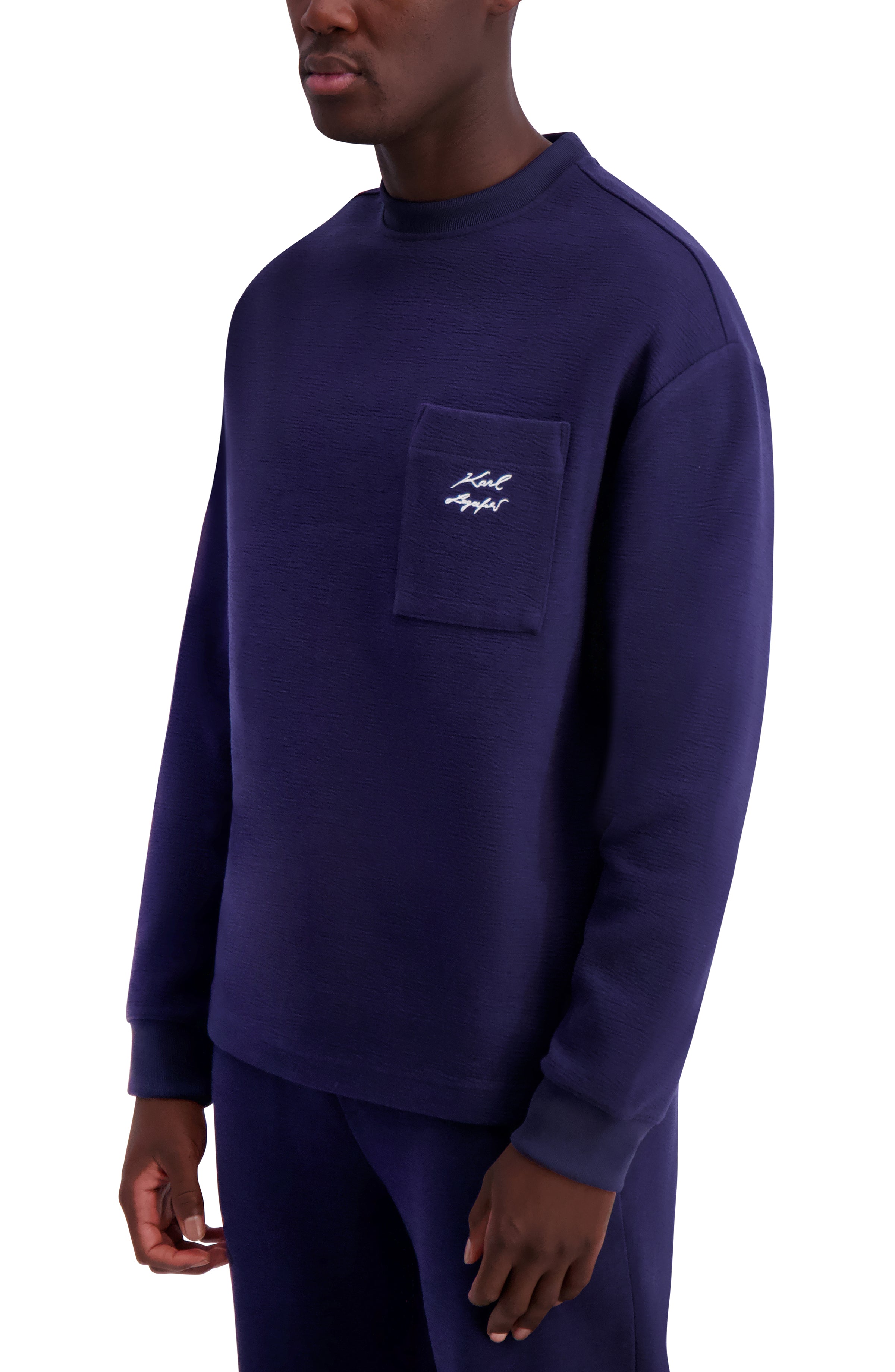 SIGNATURE CREW NECK FLEECE | Karl Lagerfeld Paris