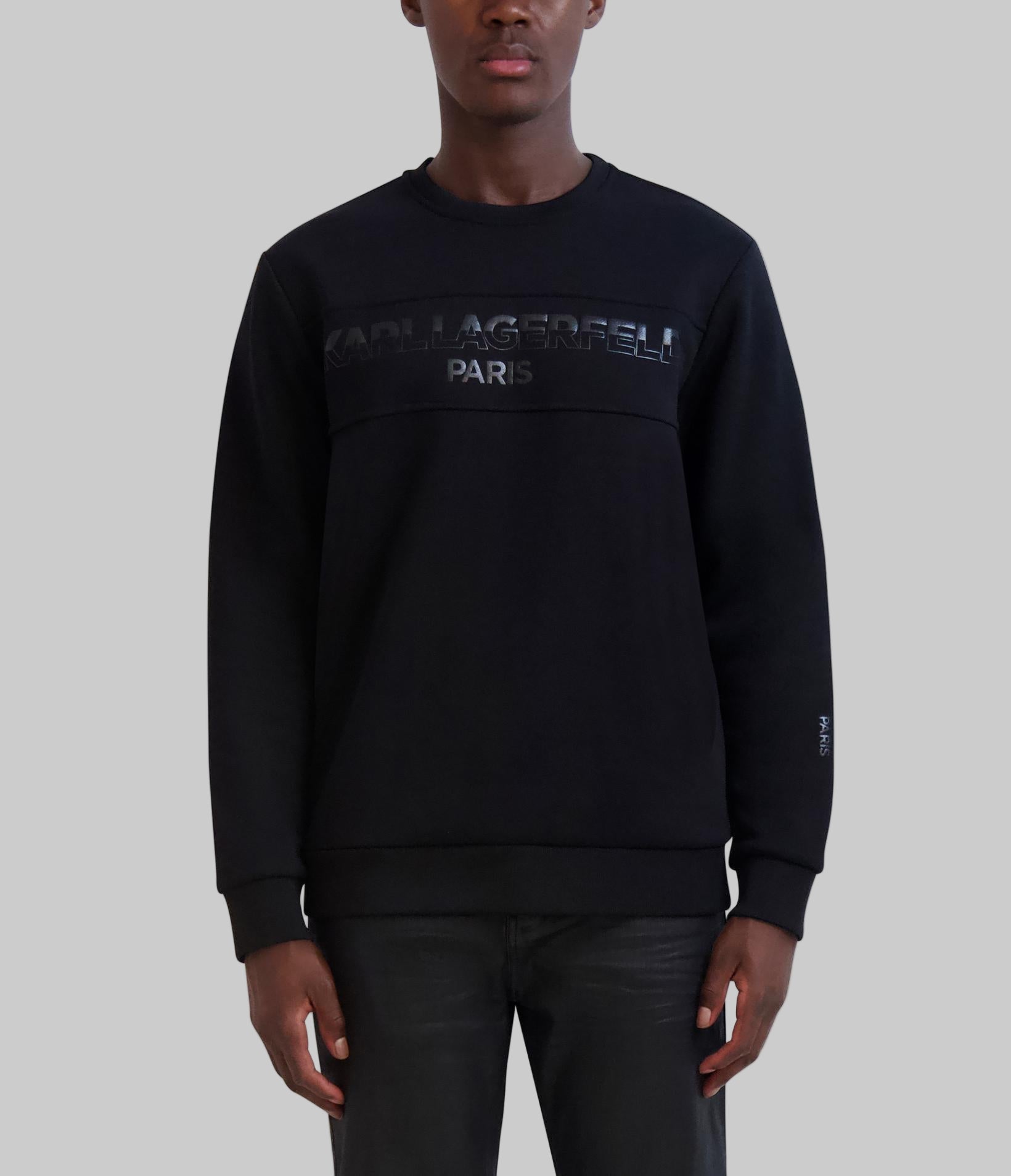 Crew Neck Sweatshirt With Color Blocked Logo Sweatshirts