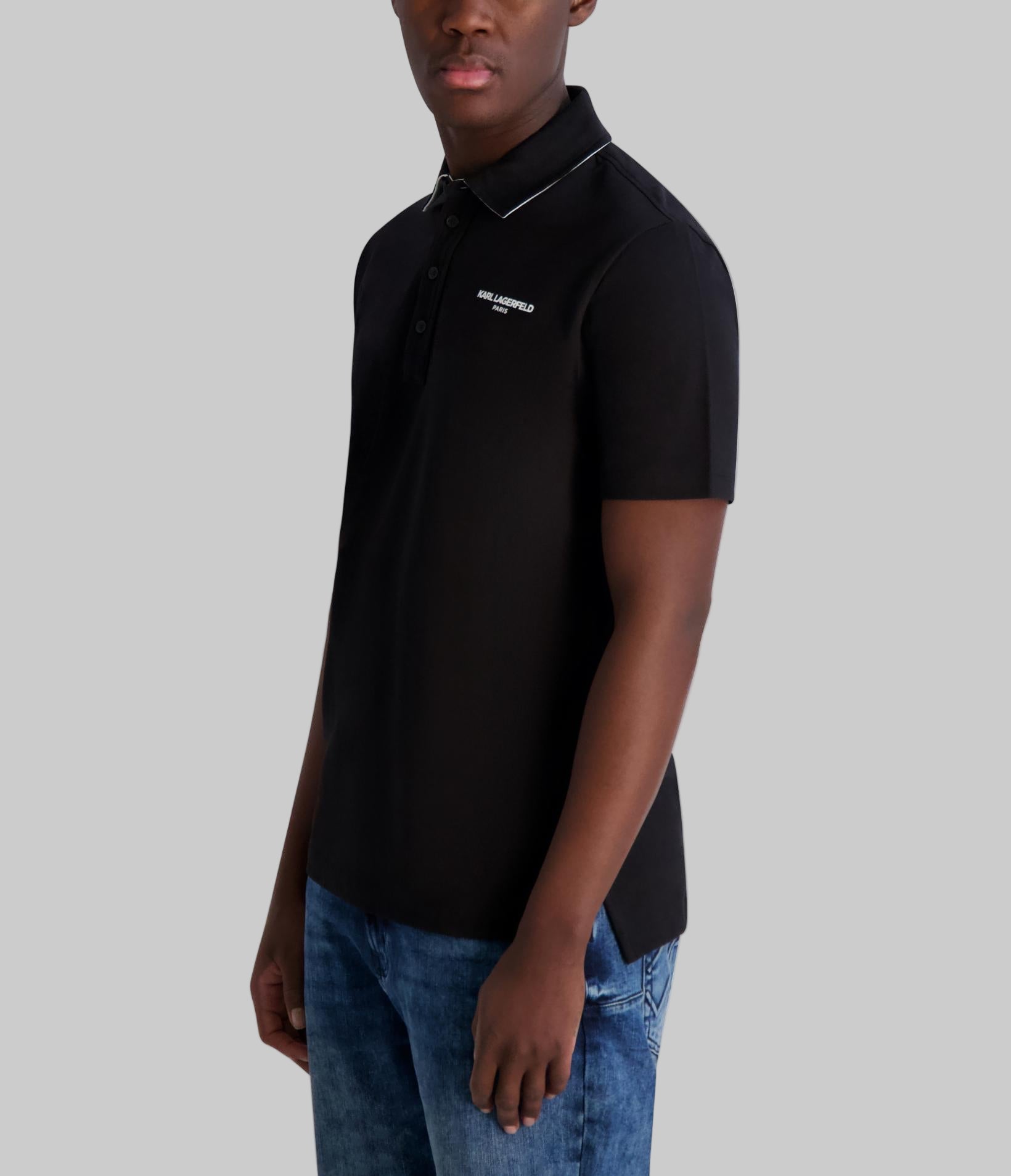 LOGO POLO WITH PLACKET DETAIL VIEW 3 | Men's Sale