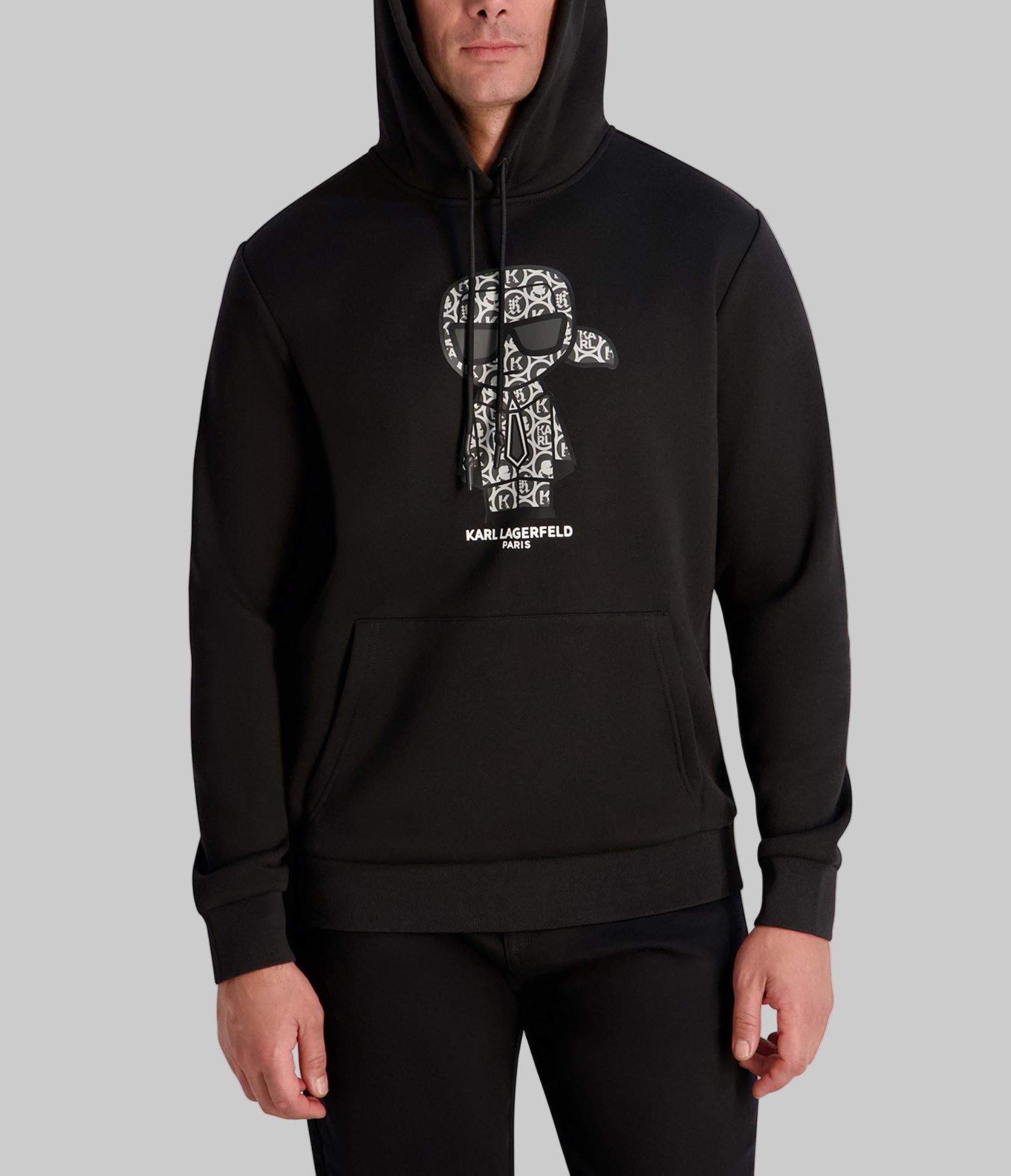 MONOGRAM KARL FLEECE HOODIE VIEW 4 | Men's Sweaters & Shirts