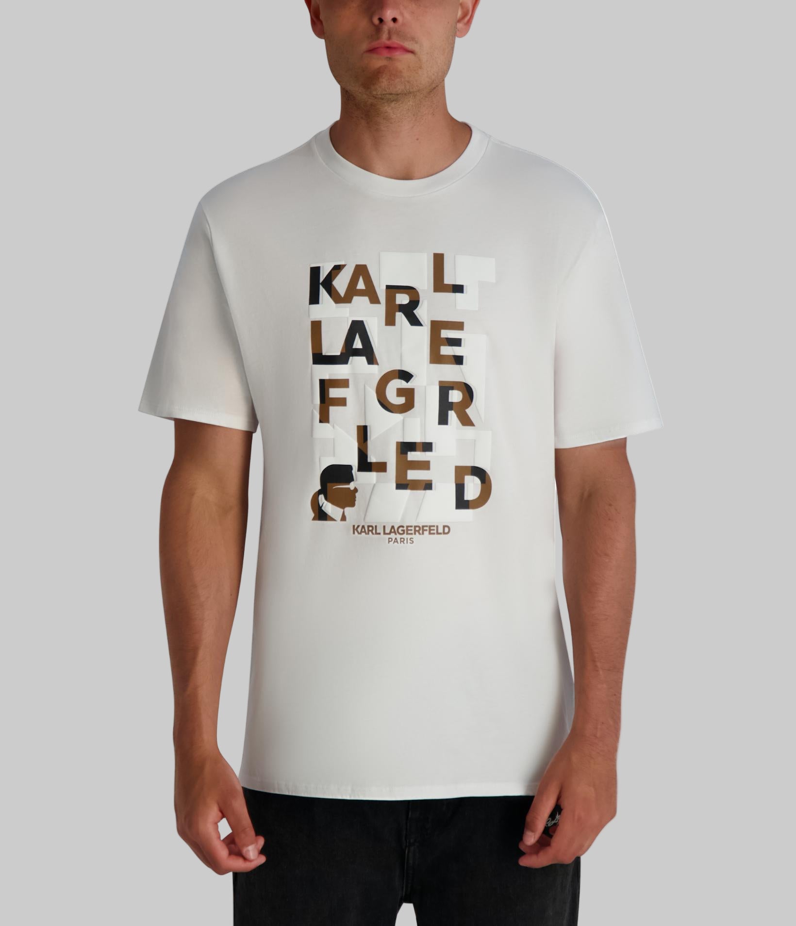 KARL STACKED LOGO TEE View 1 | New Men's Arrivals