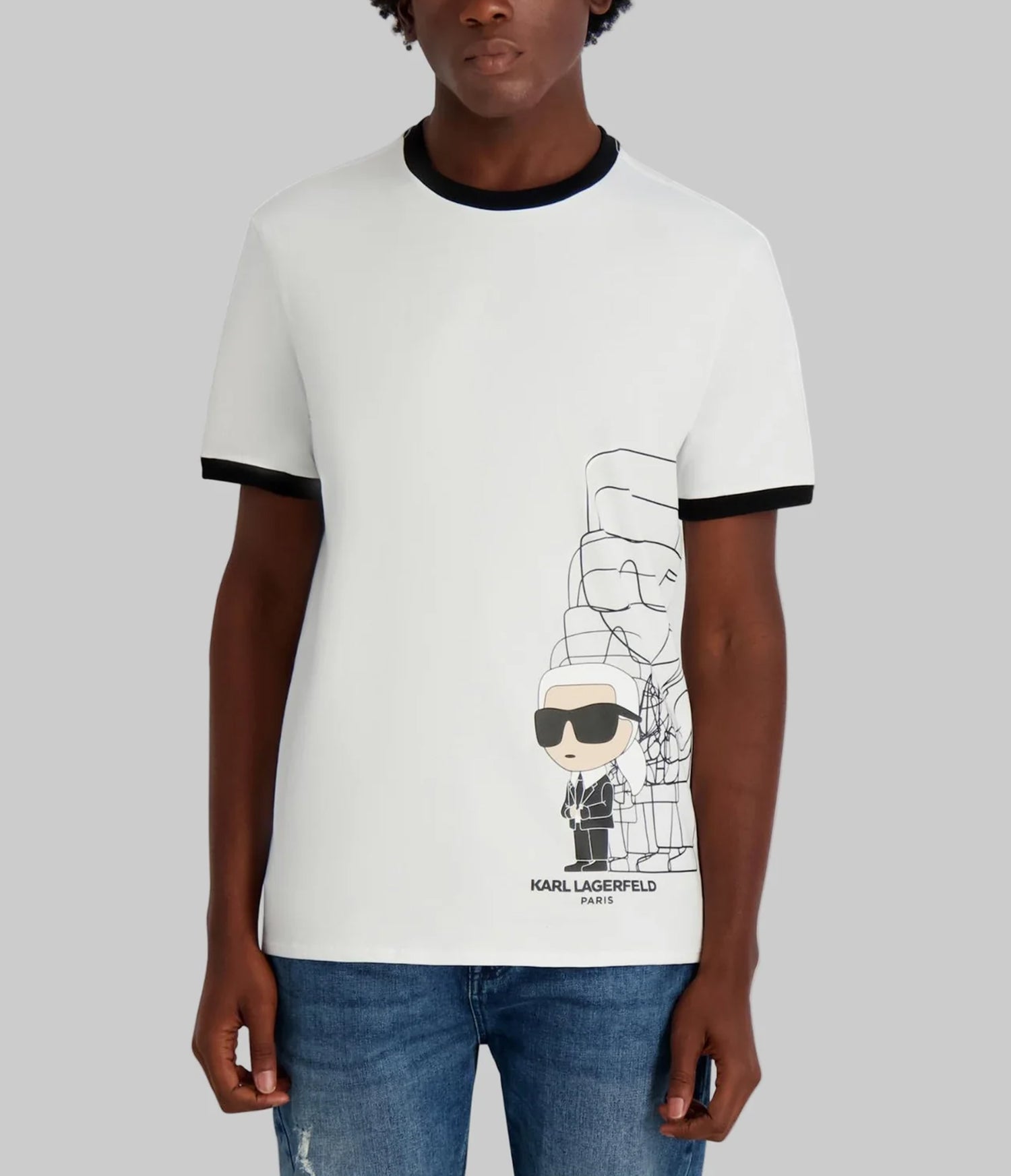 KARL SHADOWED OUTLINE TEE View 1 | Men's Clothing
