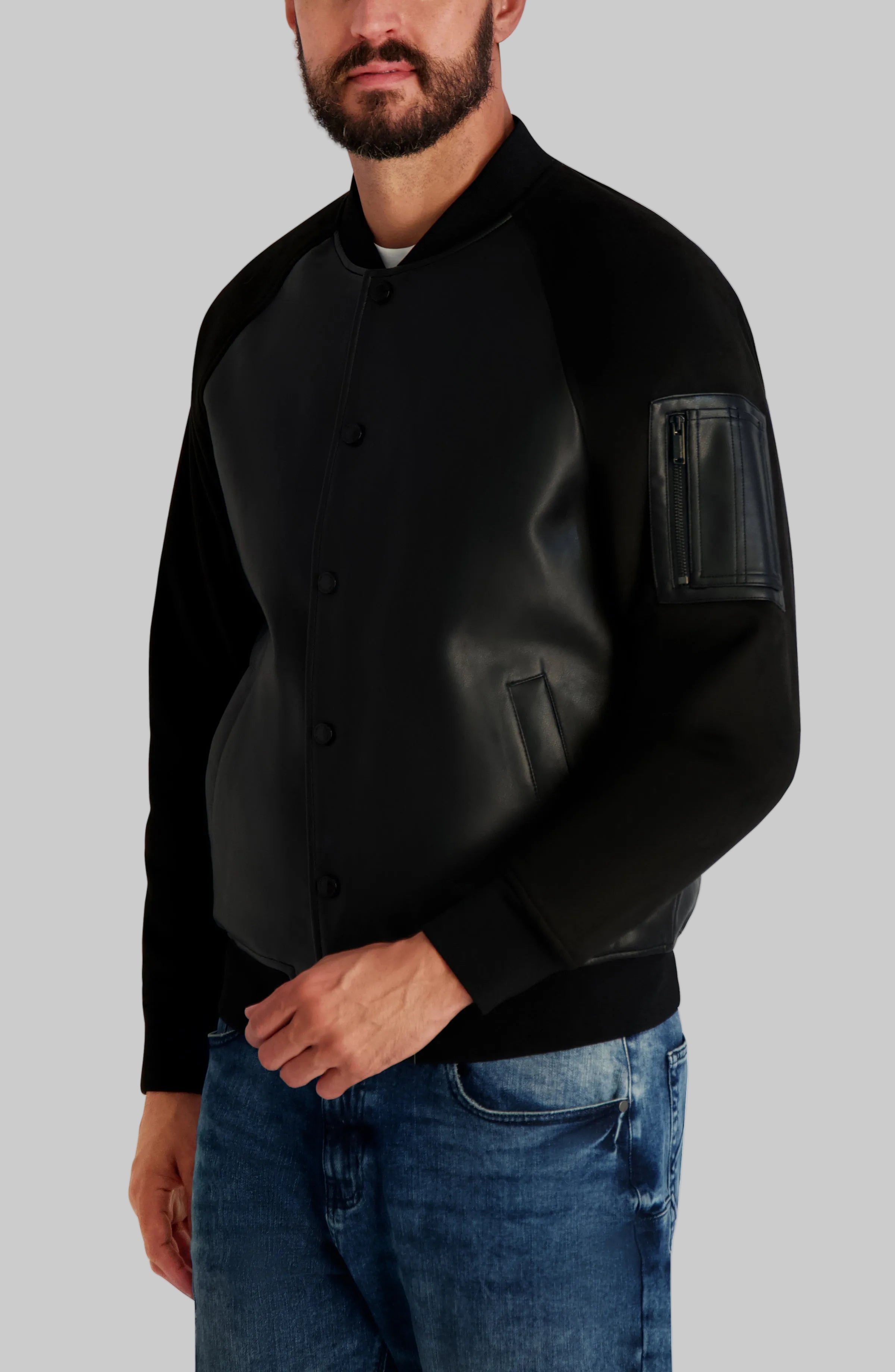 RAGLAN BOMBER WITH SNAP BUTTONS View 2 | Products