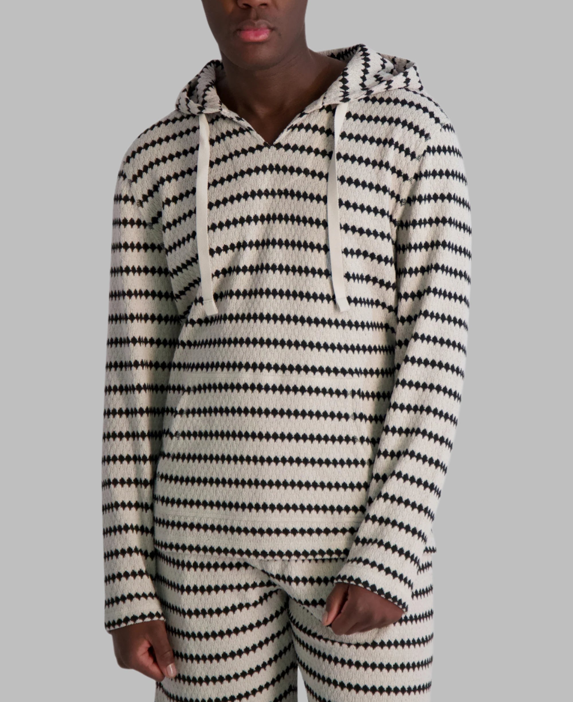 JACQUARD STRIPE LONG SLEEVE View 1 | Men's Matching Sets Shop