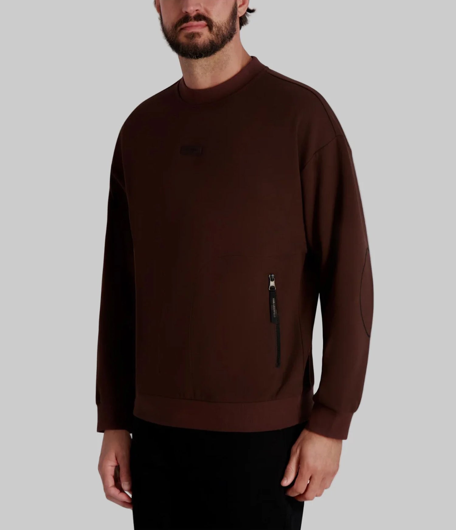 CREW NECK SWEATSHIRT WITH PATCH LOGO VIEW 3 | MEN'S FALL COLLECTION