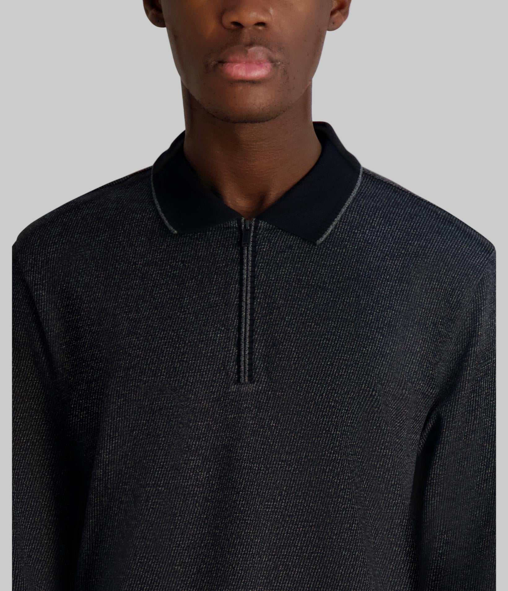 LONG SLEEVE QUARTER ZIP POLO VIEW 5