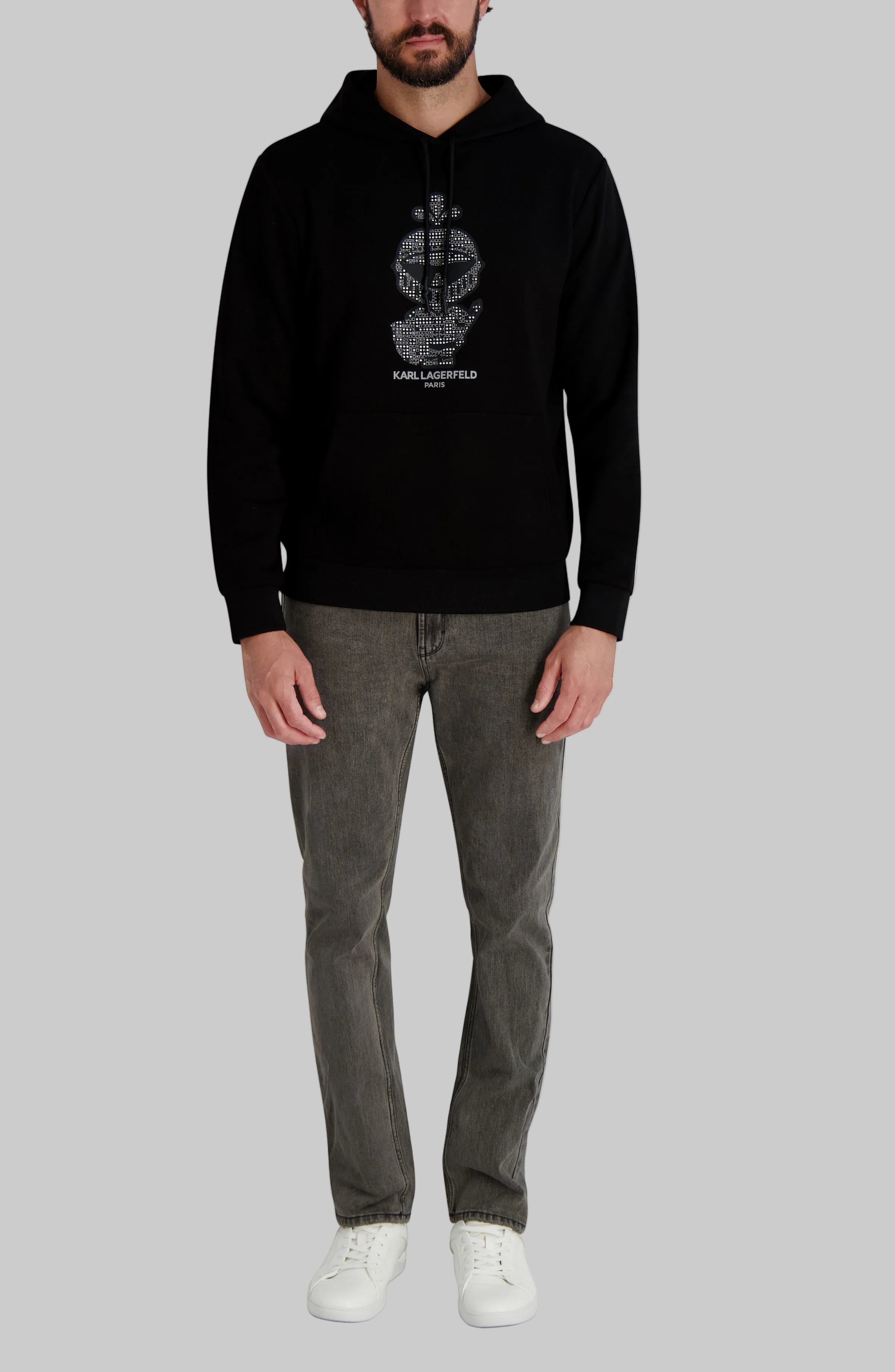 KARL BROKEN GLASS HOODIE VIEW 4