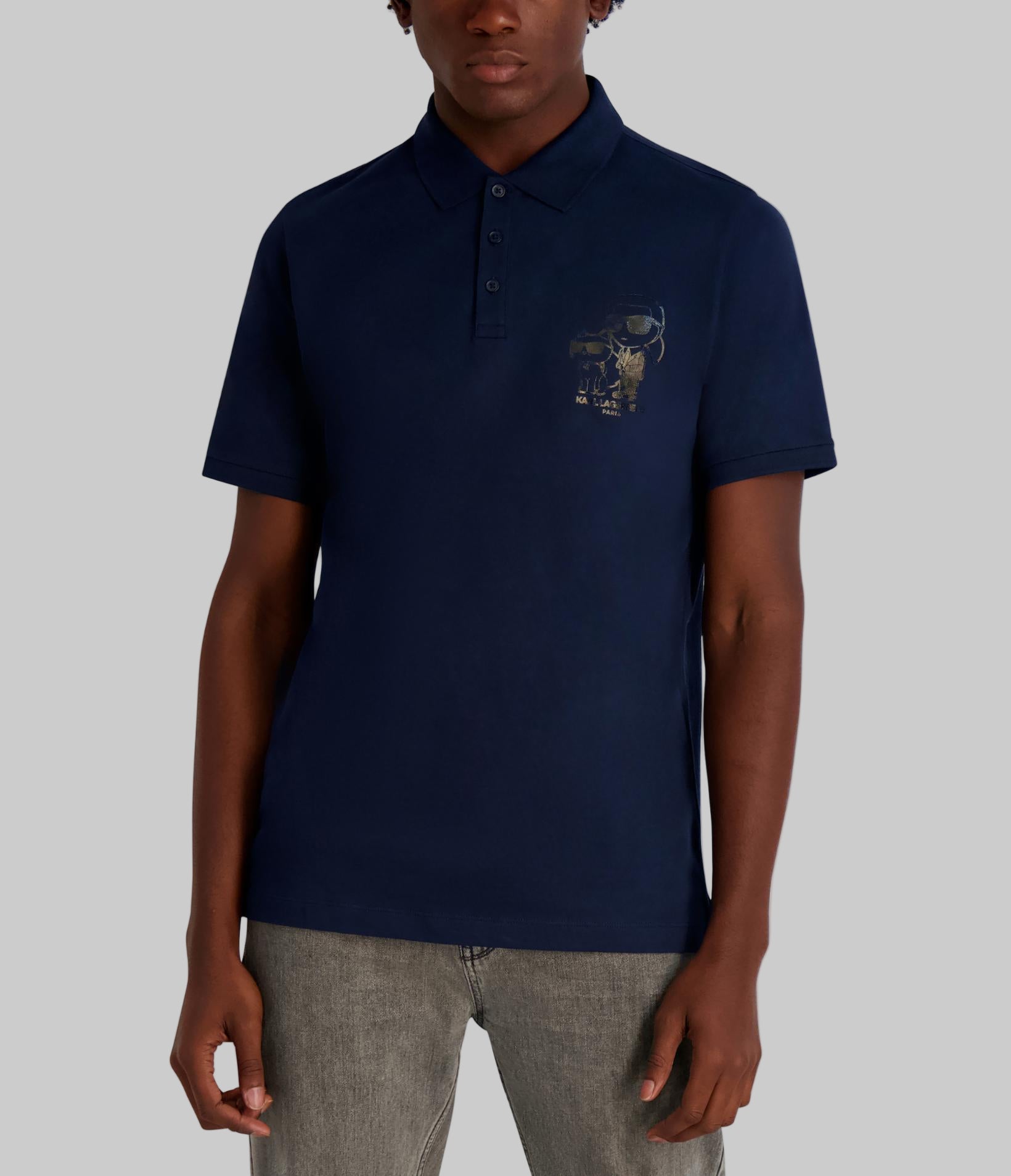 PIQUE POLO WITH PRINTED KARL AND CHOUPETTE View 1 | MEN'S FALL COLLECTION