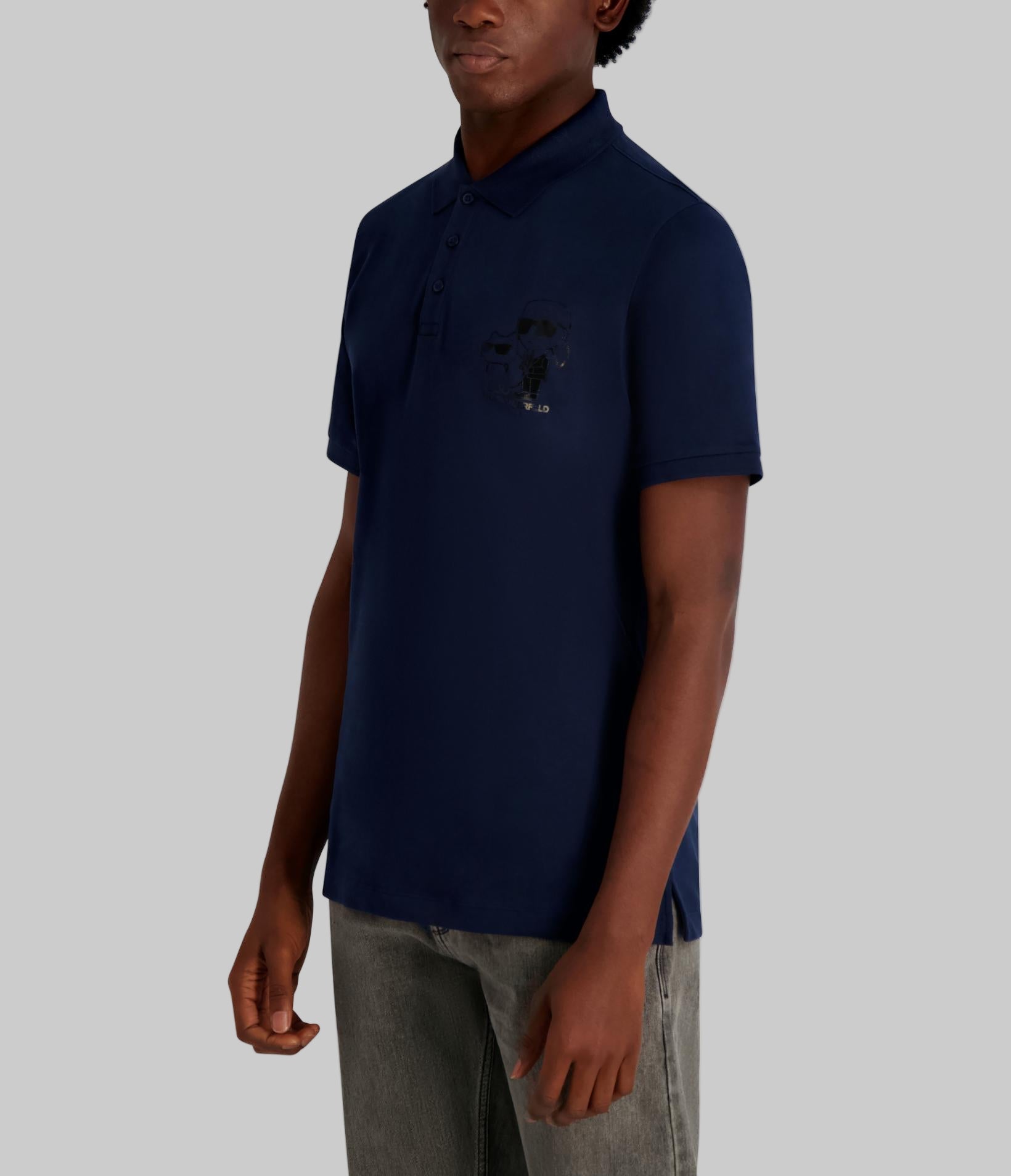 PIQUE POLO WITH PRINTED KARL AND CHOUPETTE View 2 | MEN'S FALL COLLECTION