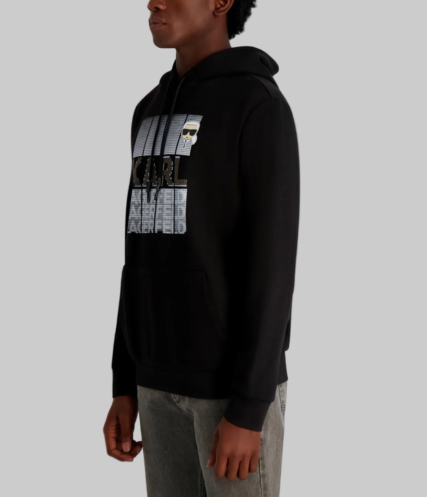 FAUX EMBROIDERED LOGO HOODIE VIEW 4 | Men's Sweatshirts & Joggers