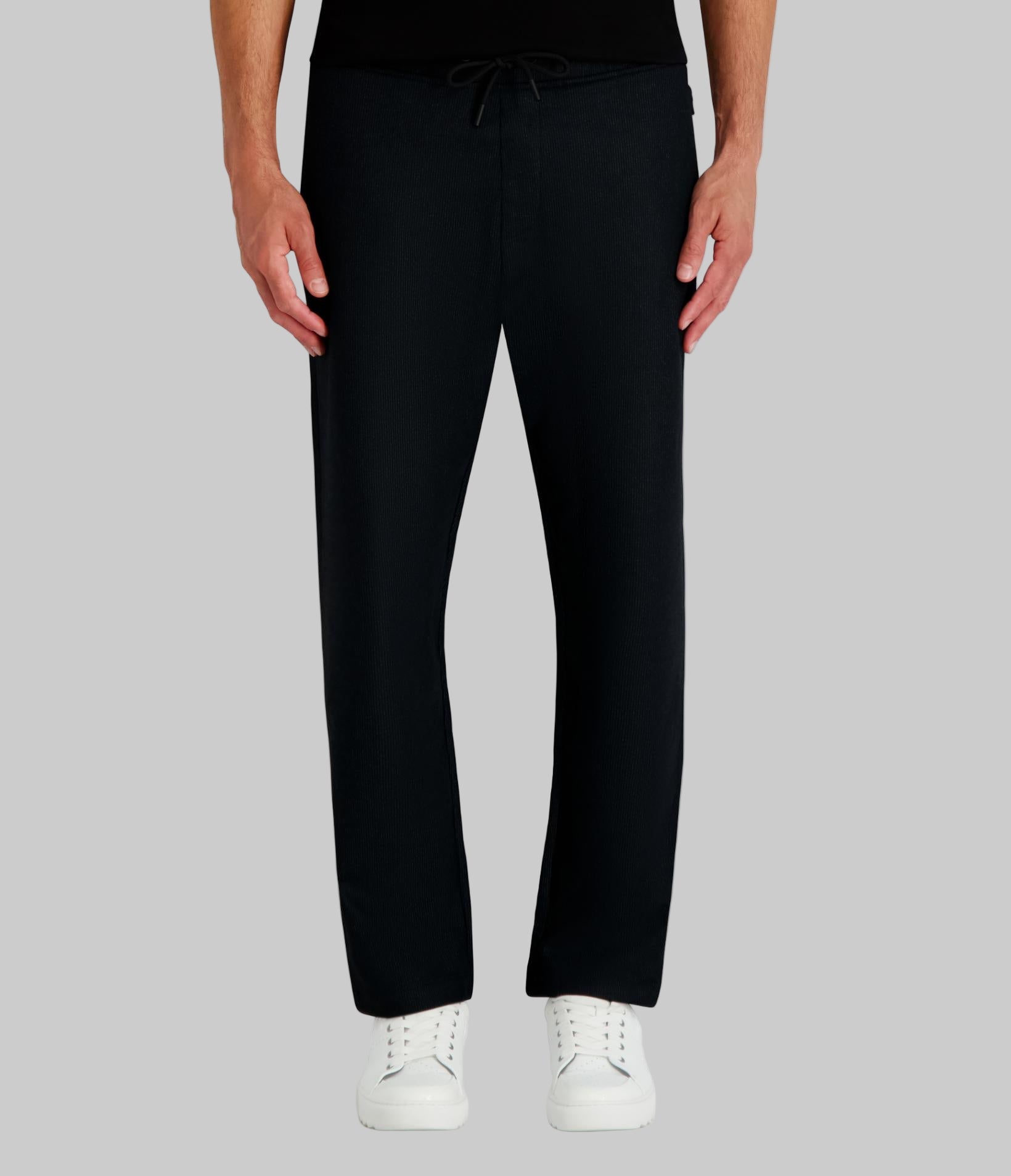 MID-RISE STRIPED SLIM PULL-ON PANT VIEW 1