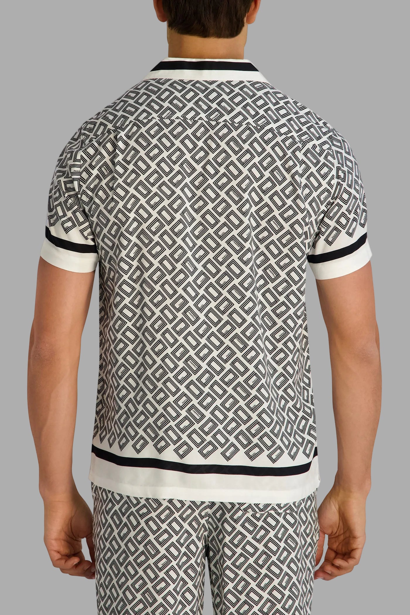 DOUBLE L PRINTED BUTTON FRONT SHIRT View 2 | Men's Clothing
