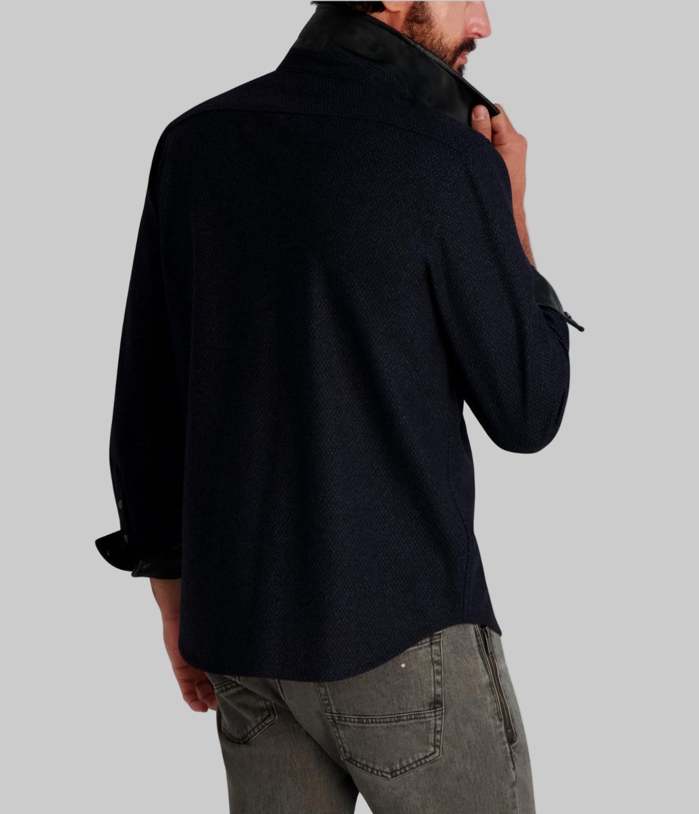 PLAID UTILITY SHIRT JACKET VIEW 3