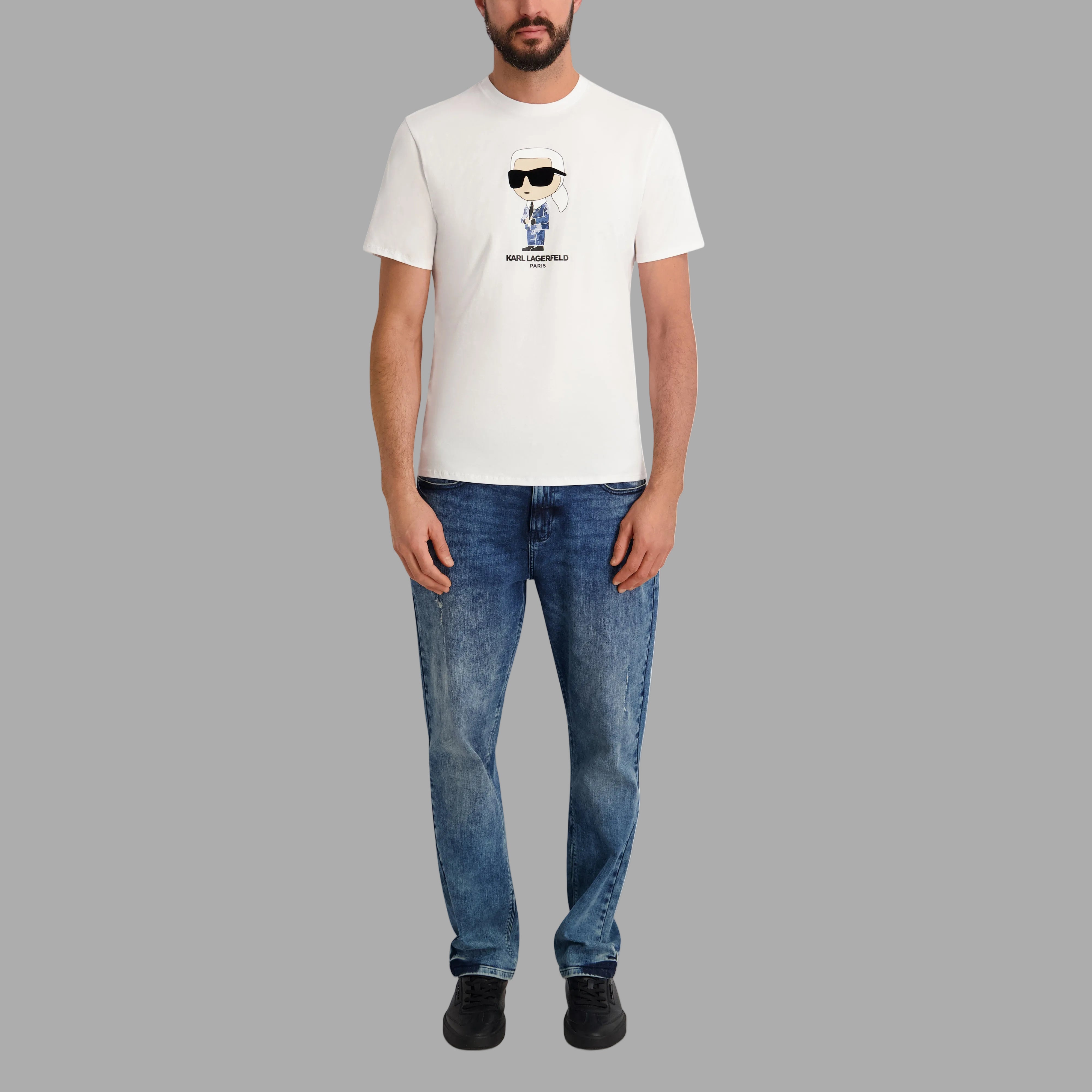 KARL WITH PIXELATED SUIT TEE VIEW 4 | Men's Clothing