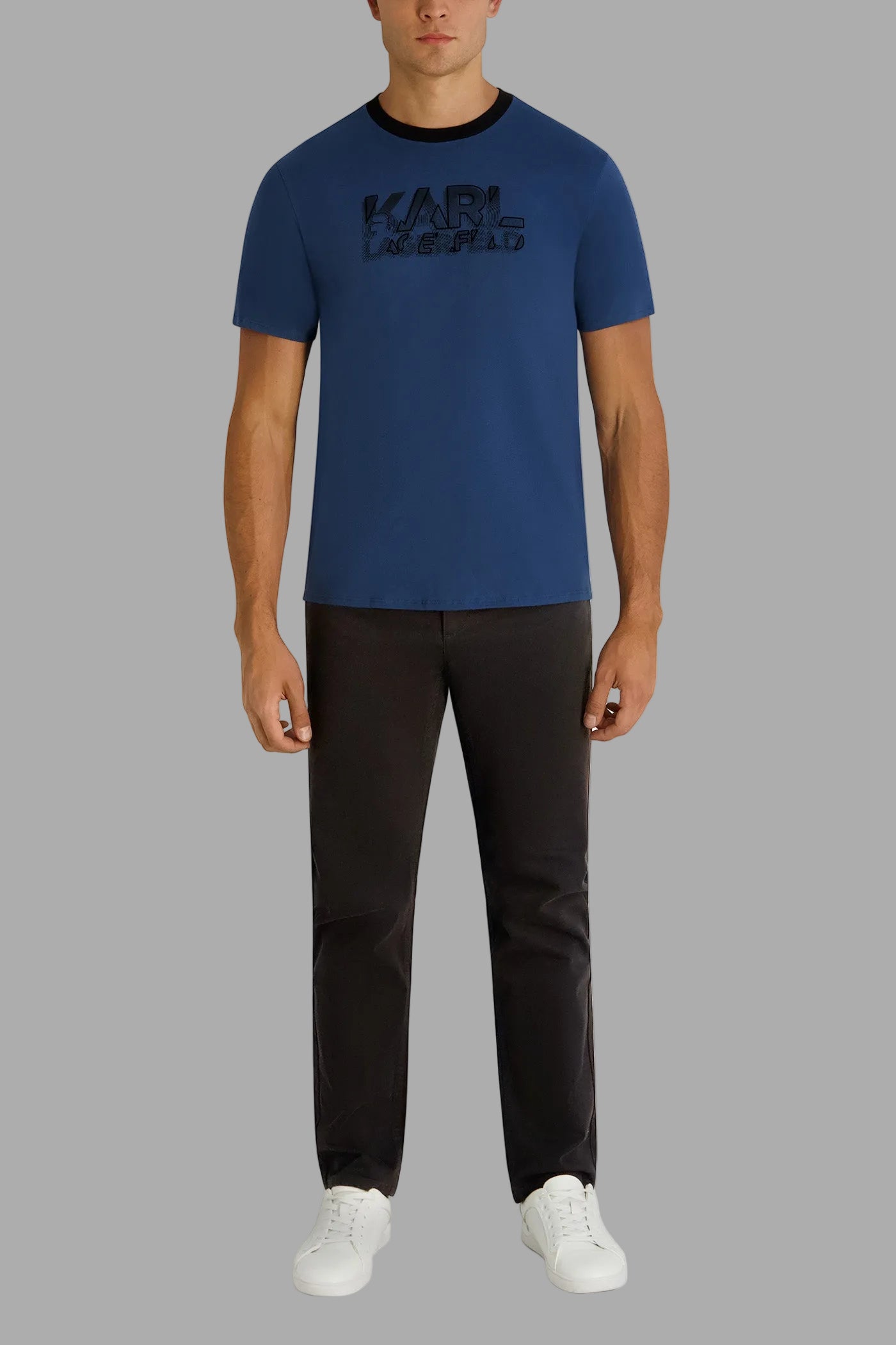 RAISED THUMB PRINT KARL TEE VIEW 4 | Men's Clothing