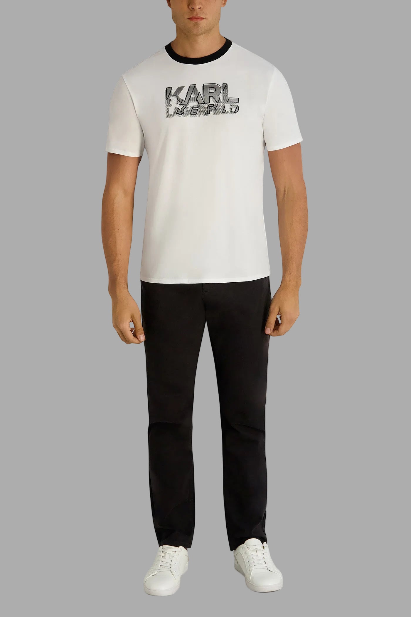 RAISED THUMB PRINT KARL TEE VIEW 4 | Men's Clothing