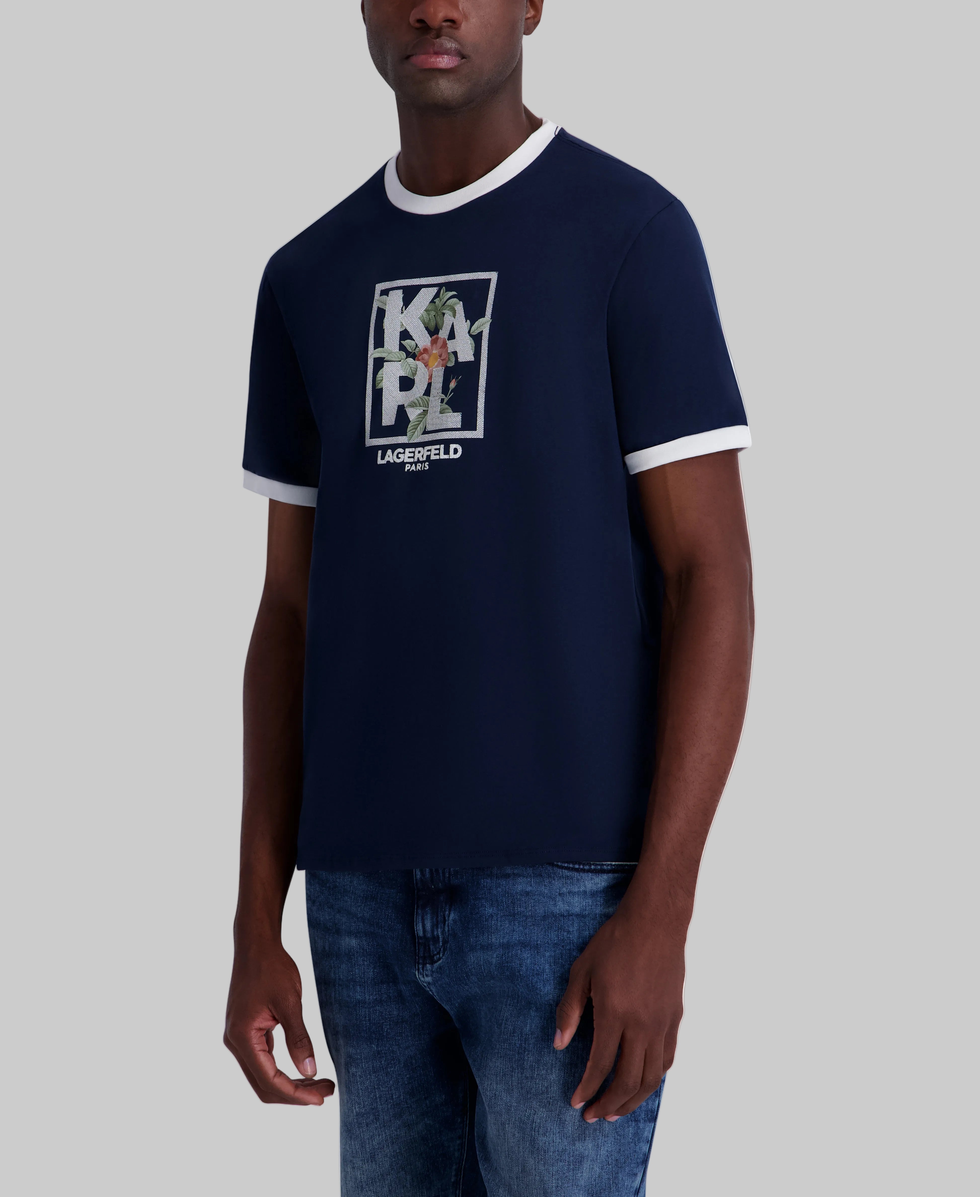 FLORAL KARL LOGO TEE VIEW 3