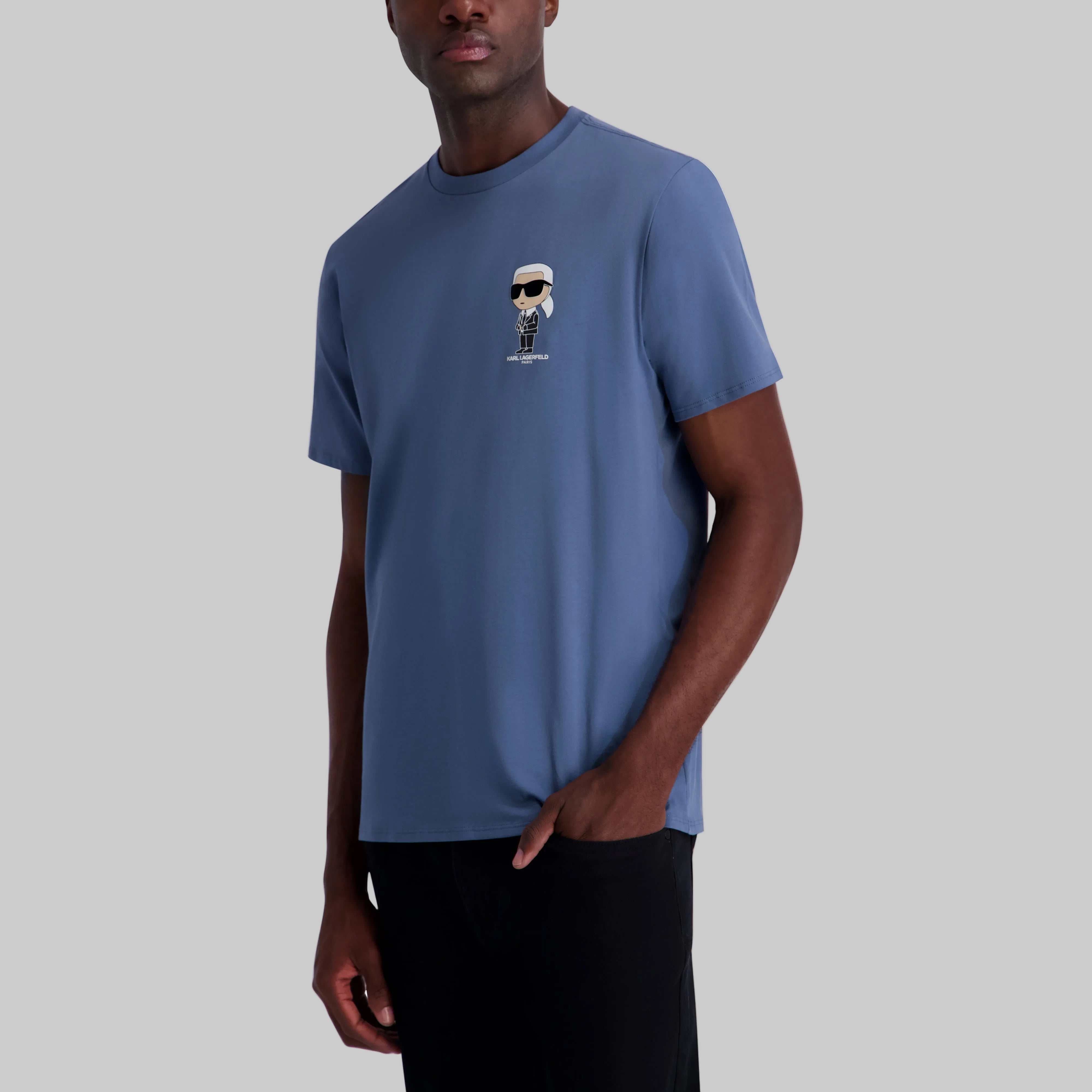 SMALL KARL WITH GLASSES TEE VIEW 3 | Men's Tees & Polos