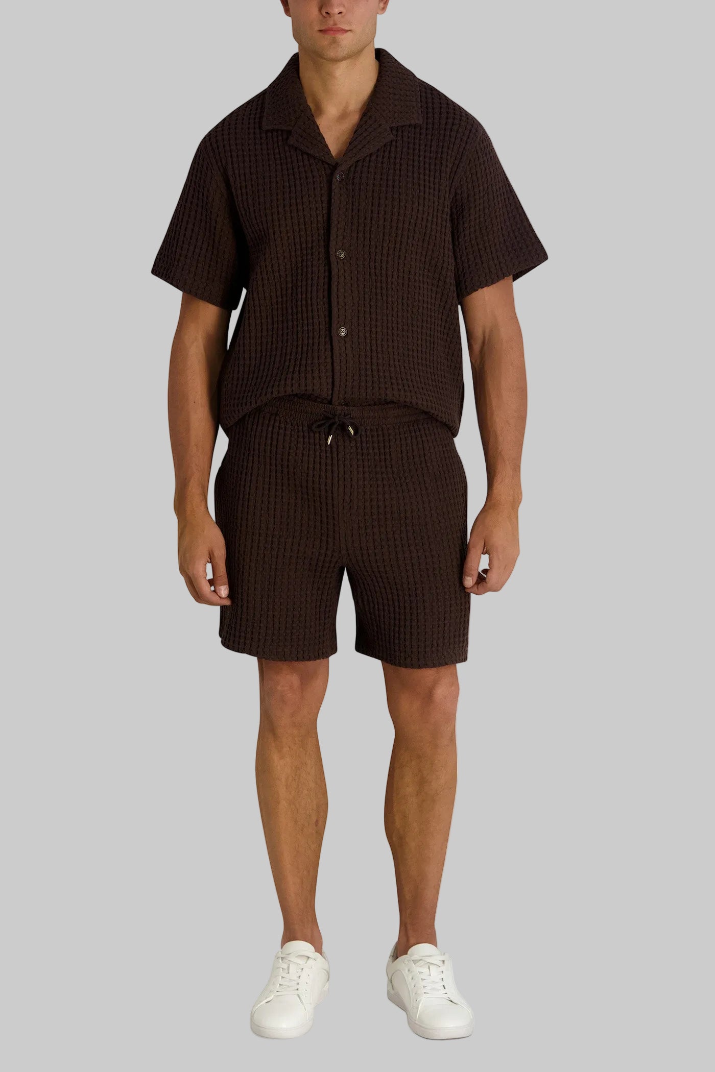 TEXTURED SHORT WITH DRAWSTRING WAISTBAND VIEW 4 | Men's Bottoms
