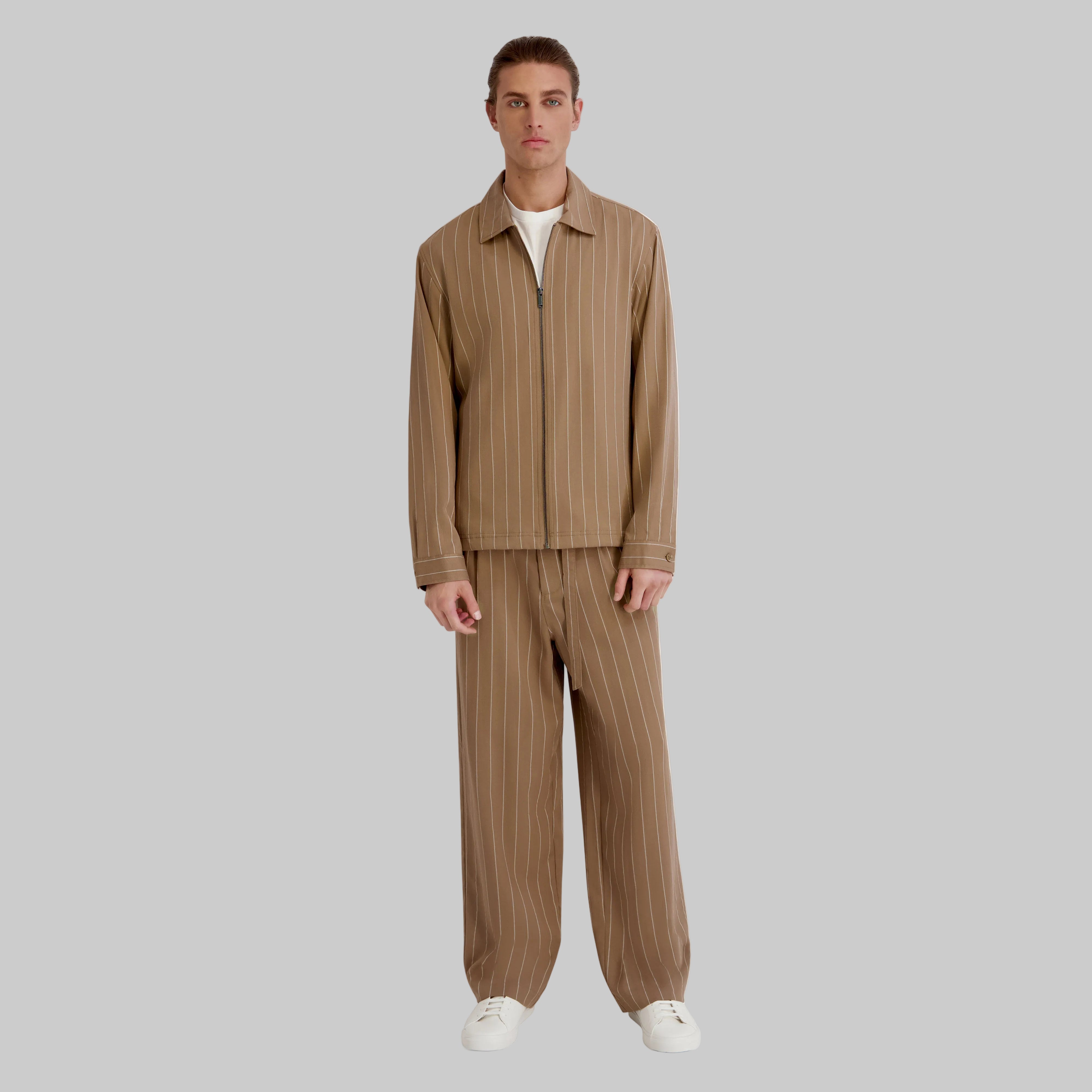 STRIPED SHIRT JACKET VIEW 4 | Men's Clothing