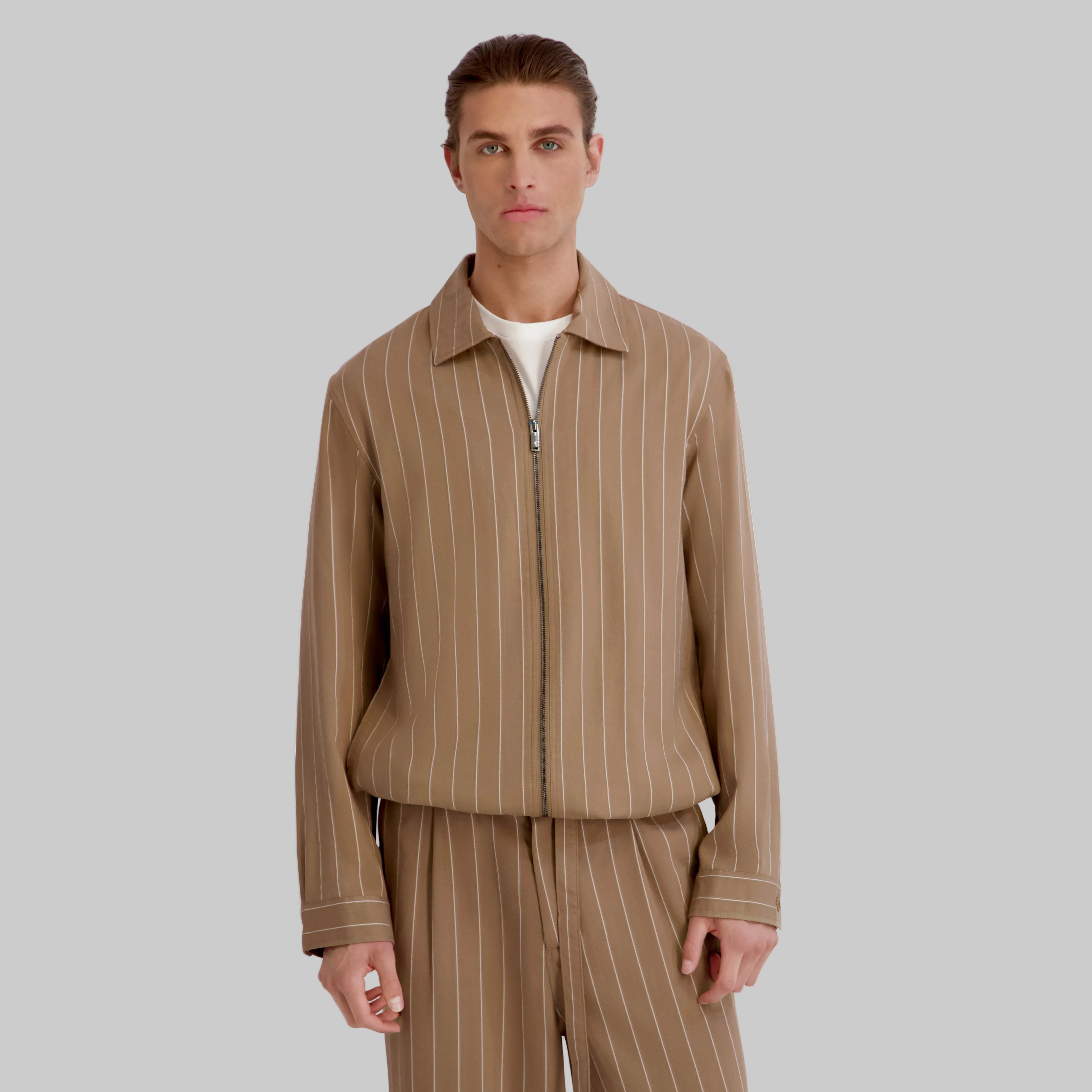 STRIPED SHIRT JACKET View 1 | Men's Clothing