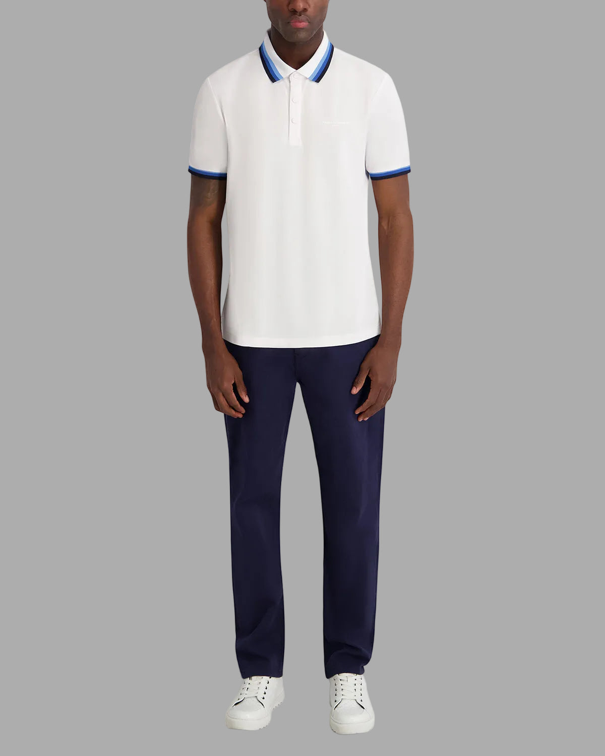 PERFORMANCE POLO WITH OMBRE COLLAR VIEW 5 | Men's Clothing