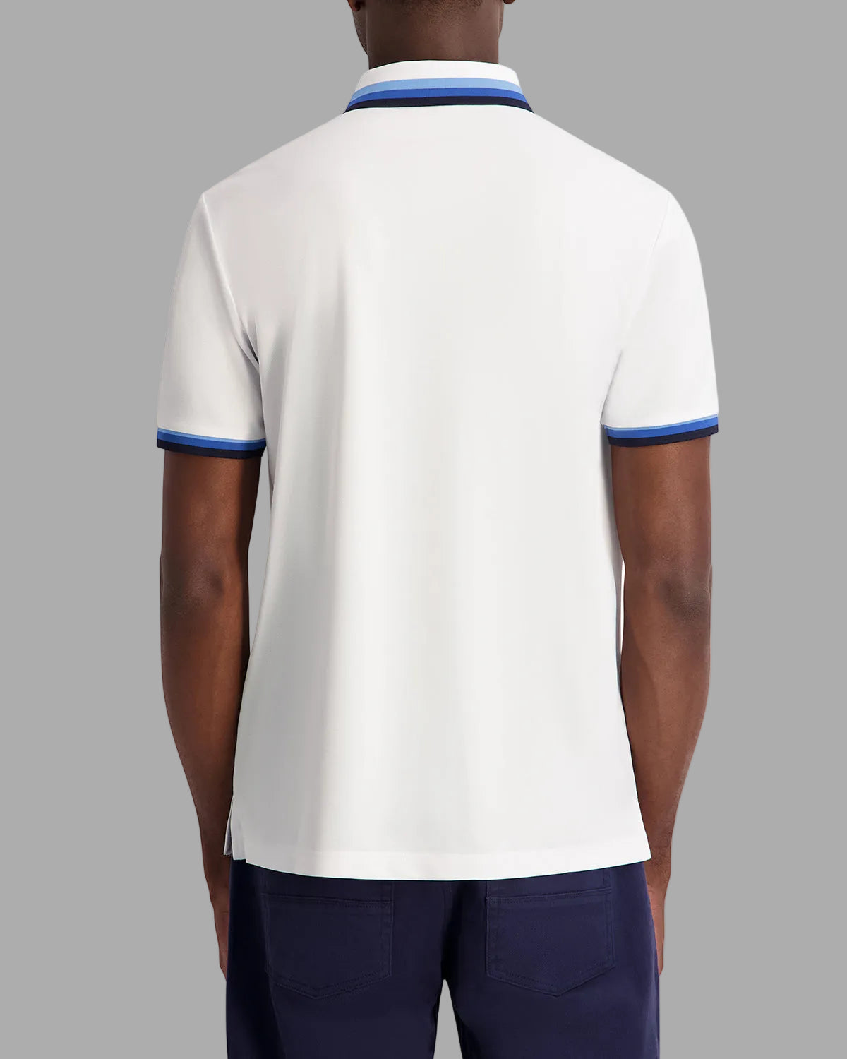 PERFORMANCE POLO WITH OMBRE COLLAR View 2 | Men's Clothing