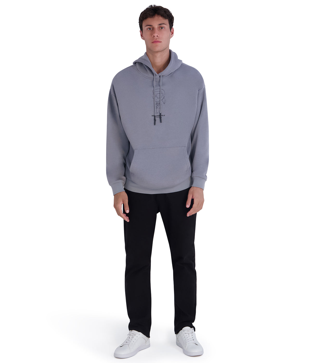 FLEECE KARL LOGO HOODIE VIEW 4