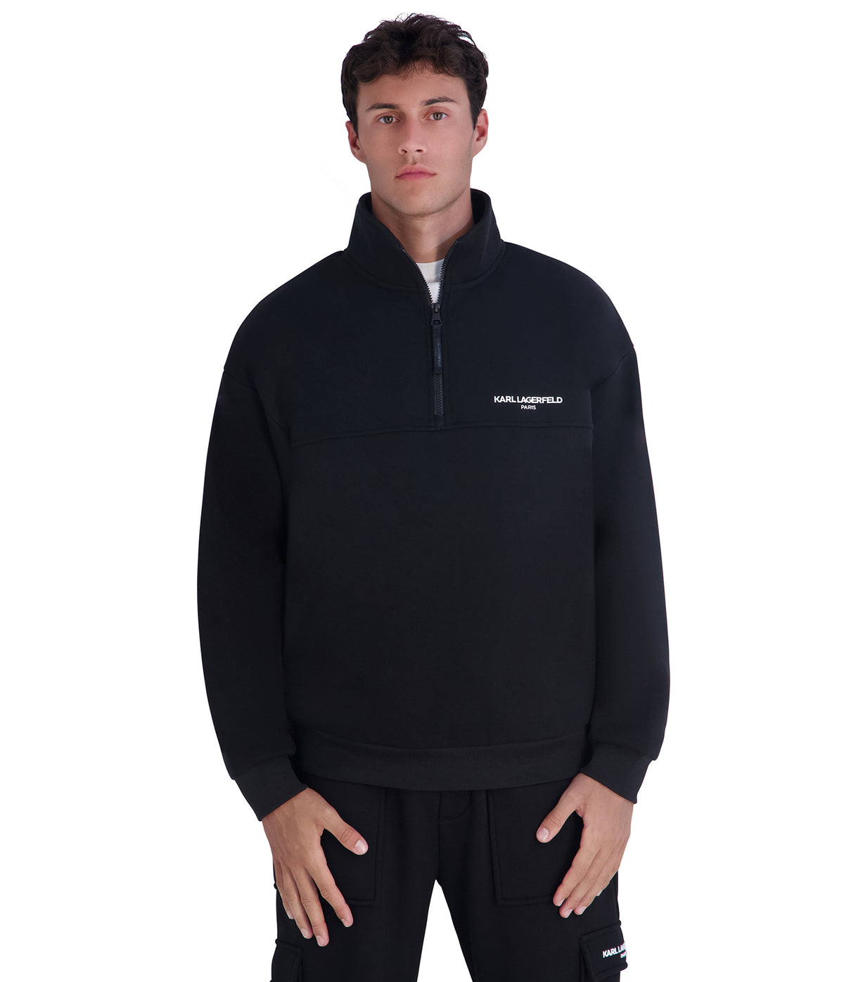 MOCK NECK FLEECE HALF ZIP VIEW 1