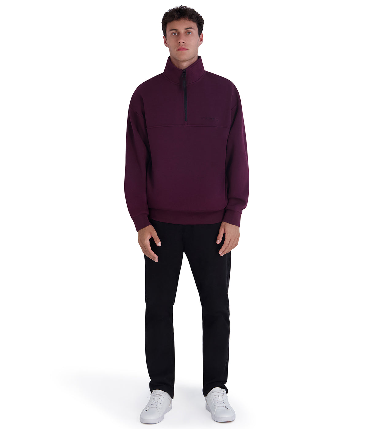 FLEECE LOGO 1/4-ZIP SWEATER VIEW 4