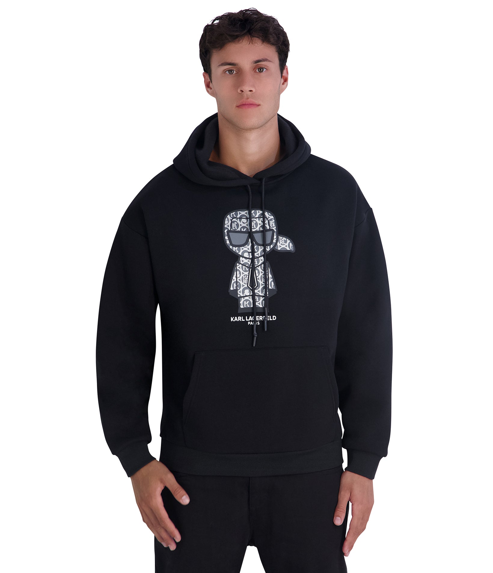 LARGE KARL ICON HOODIE View 1 | Products
