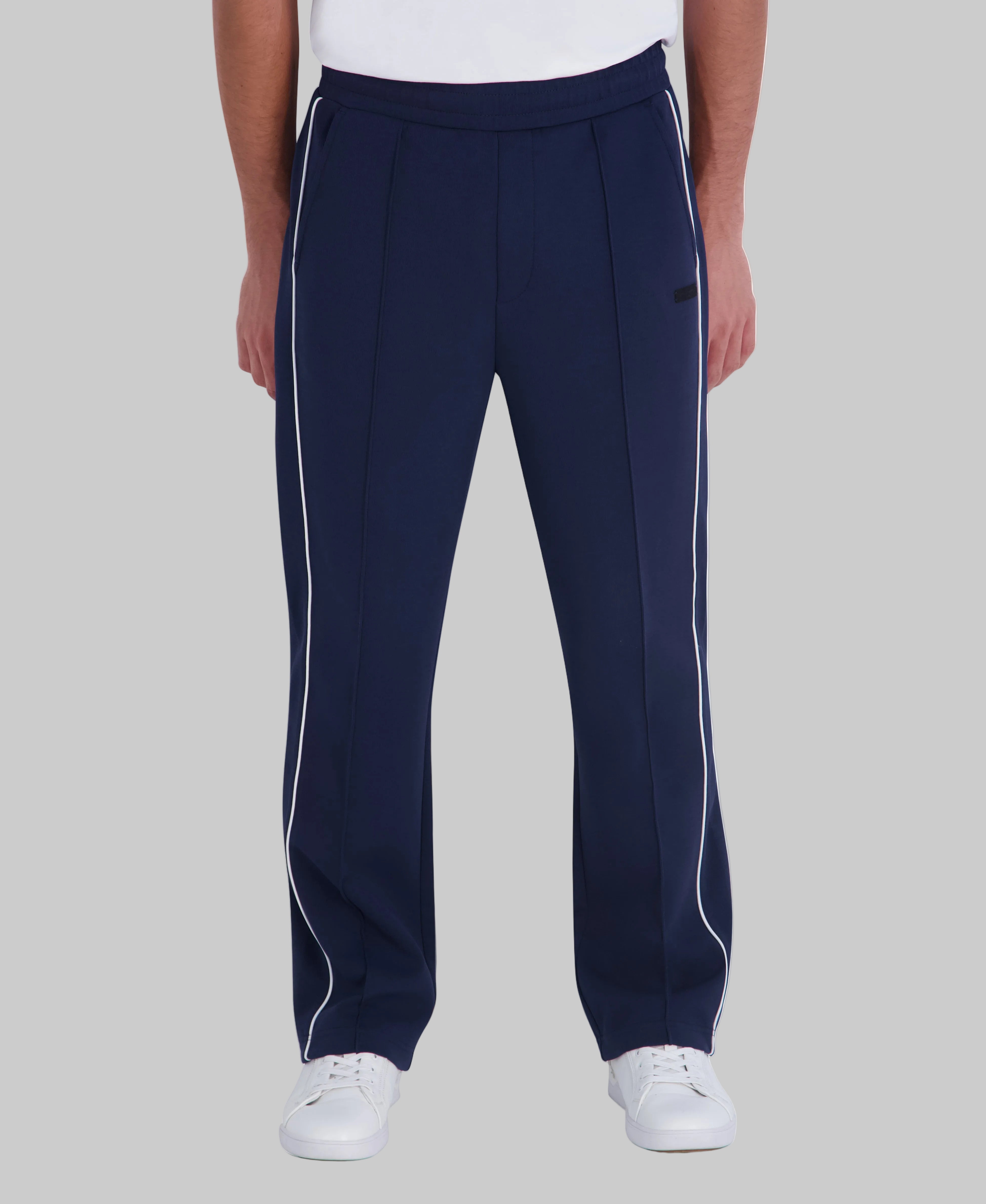 CO-ORD PONTE TRACK PANT PIPING DETAIL VIEW 1