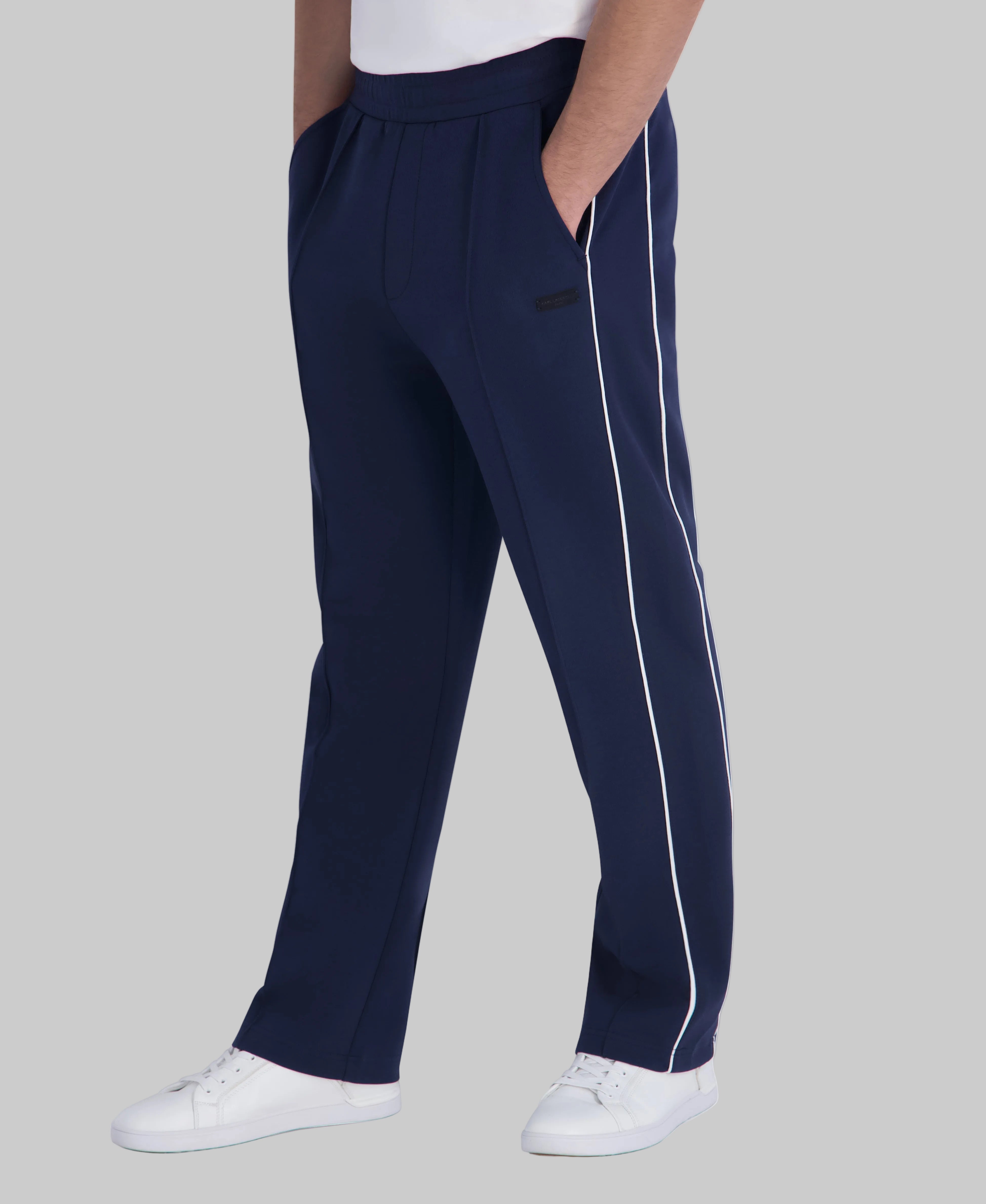 CO-ORD PONTE TRACK PANT PIPING DETAIL VIEW 3