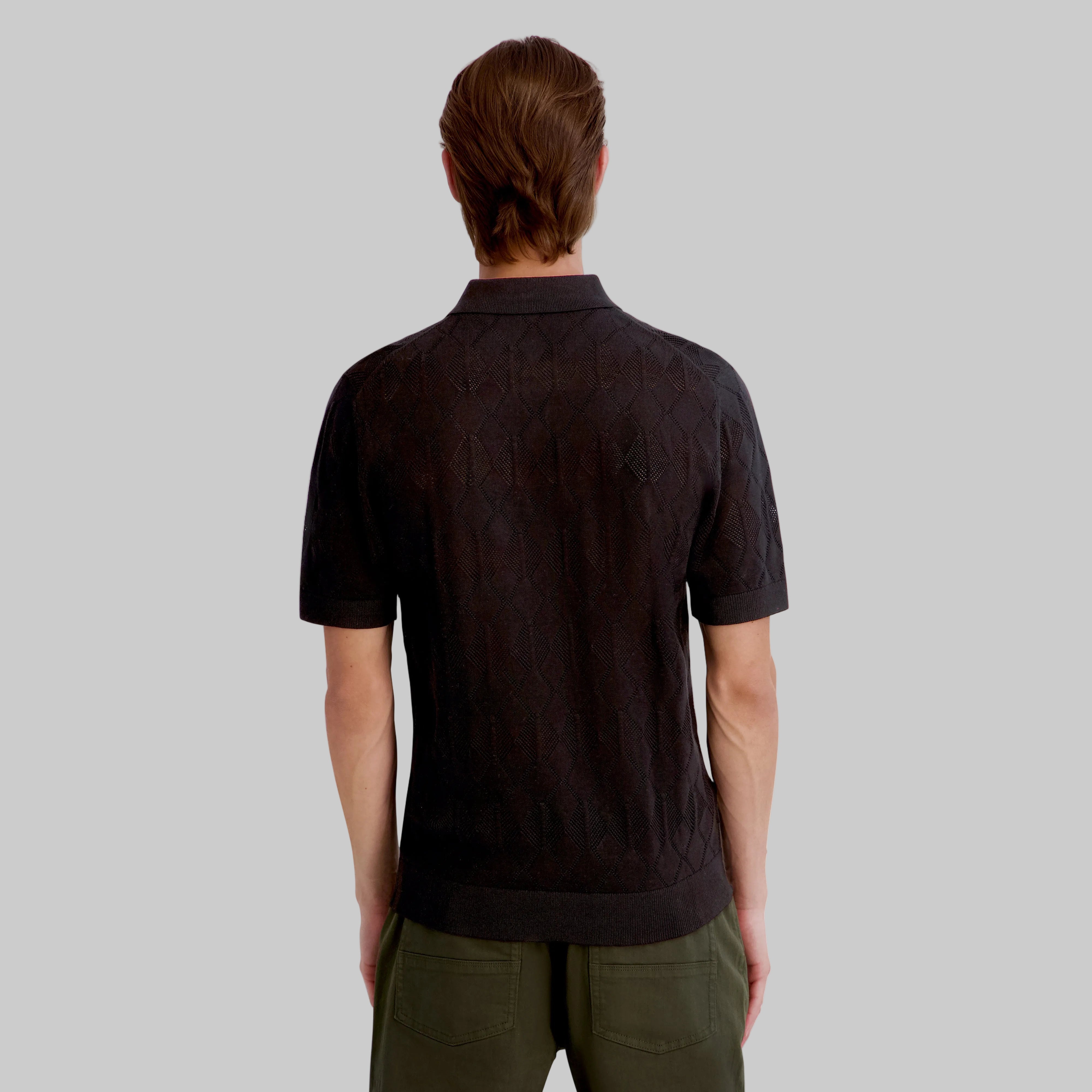DIAMOND KNIT POLO VIEW 3 | Men's Clothing